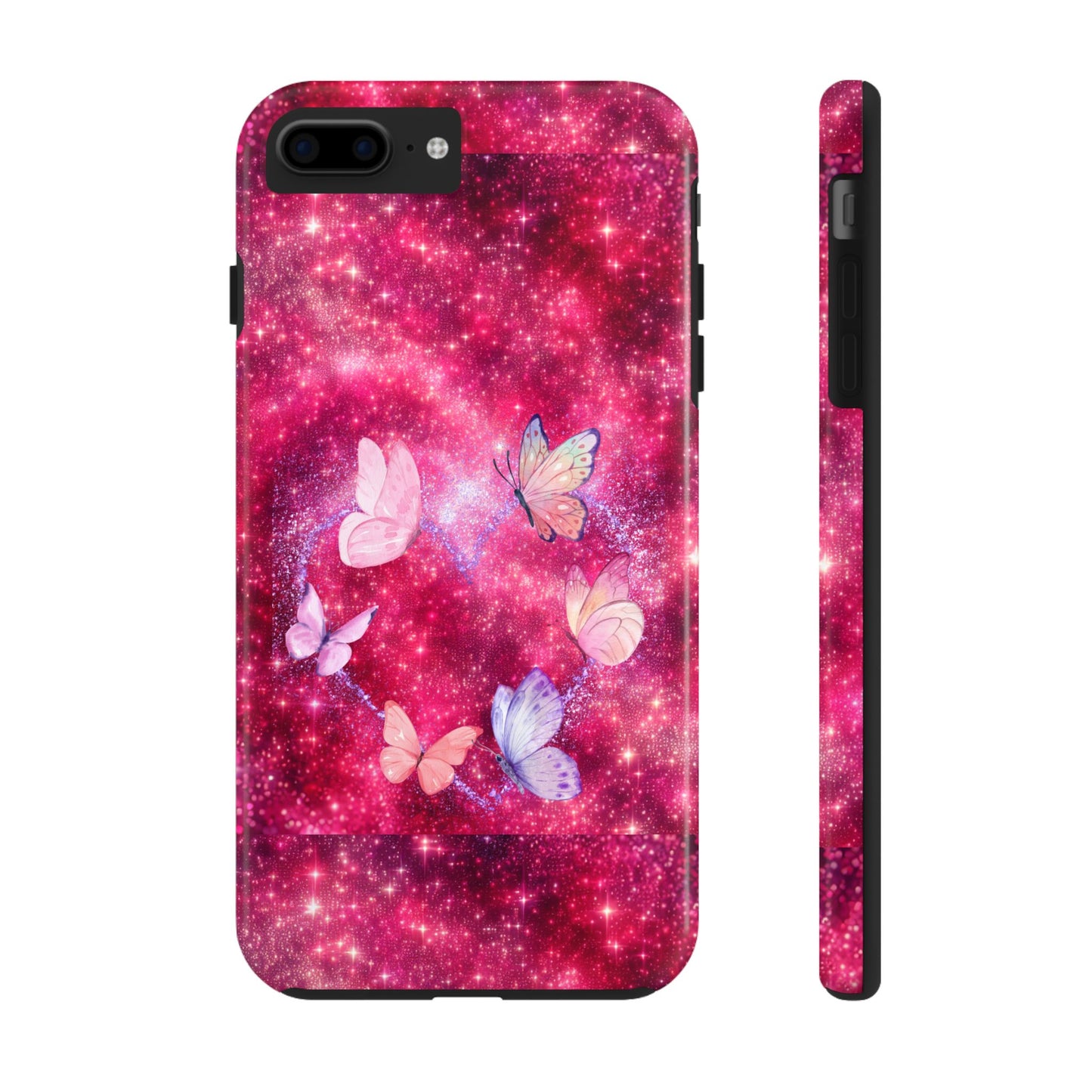 Butterfly Heart Tough Phone Cases - Vimentins Day Sparkly Design
