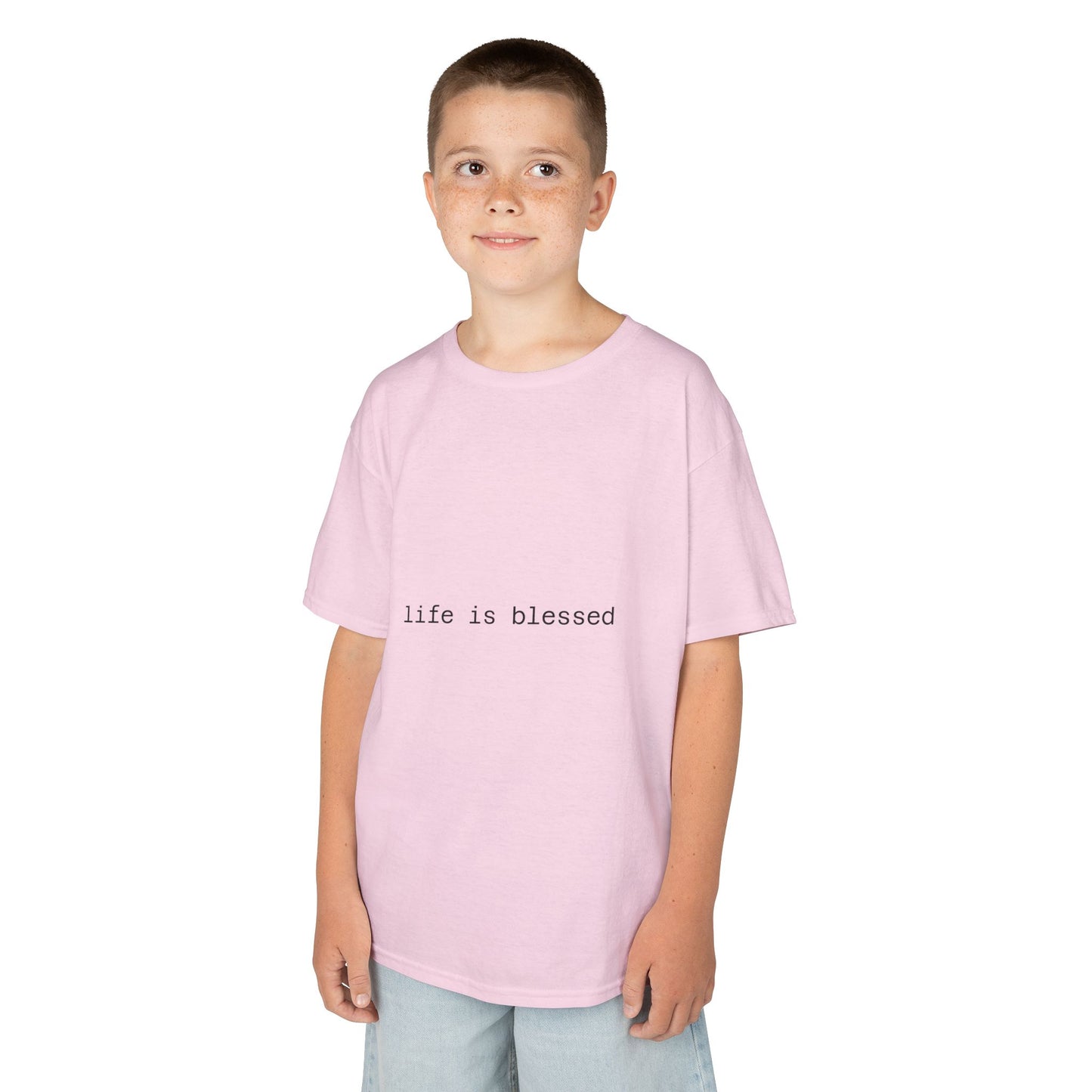 Blessed Kids Tee with Angel Wings