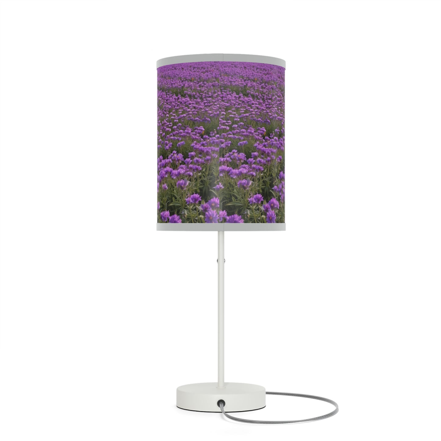 Purple Floral Table Lamp, Decorative Lighting, Home Decor, Bedroom Accessory, Gift for Her, Living Room Style