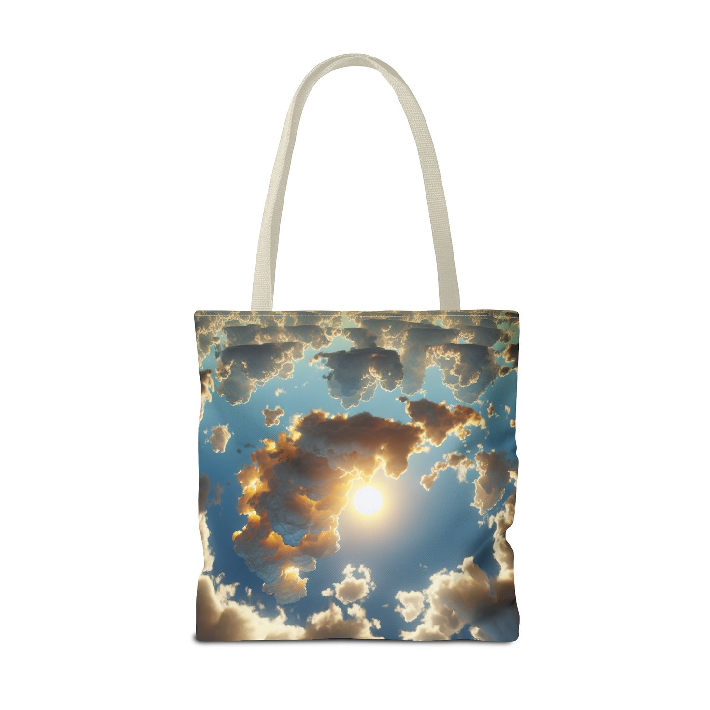 Religious Tote Bag with Flower Cross Design