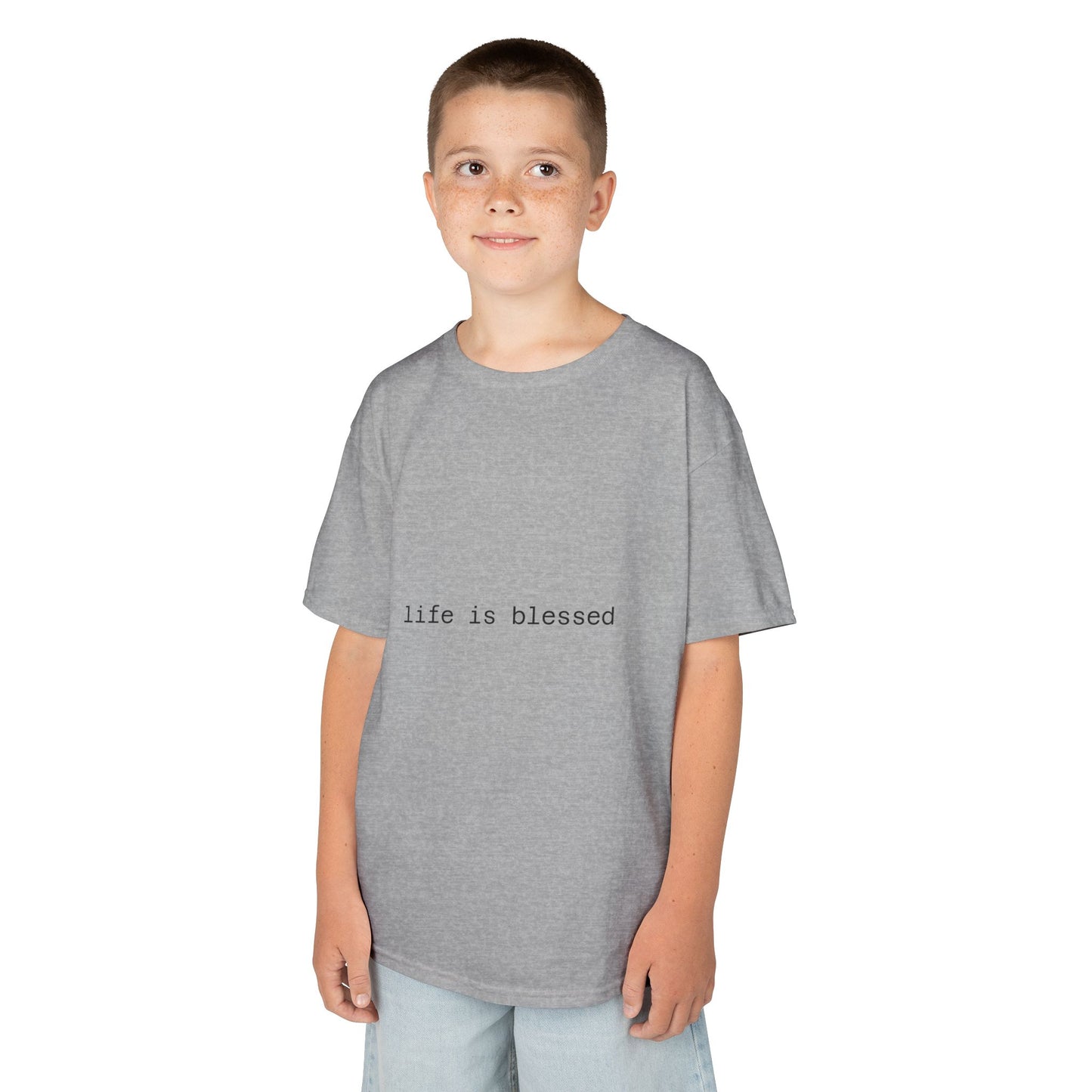 Blessed Kids Tee with Angel Wings