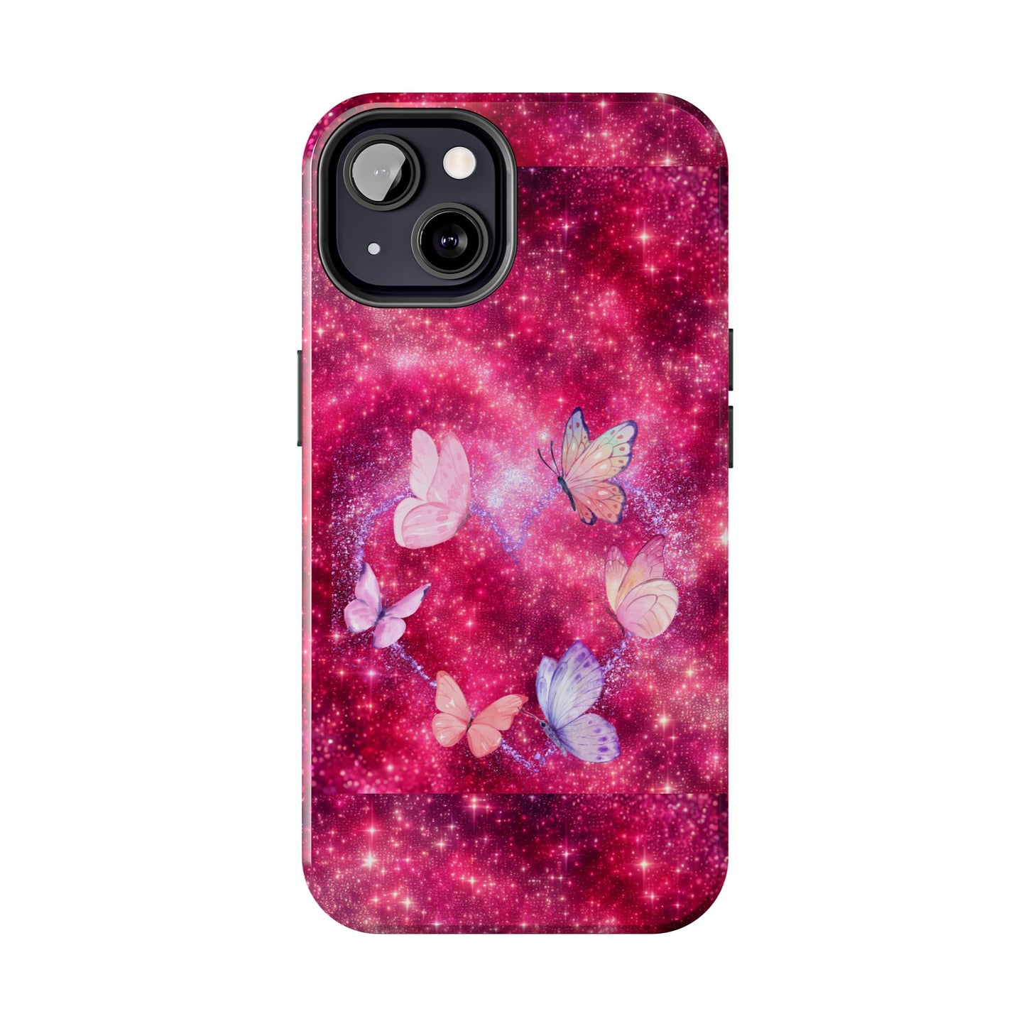 Butterfly Heart Tough Phone Cases - Vimentins Day Sparkly Design