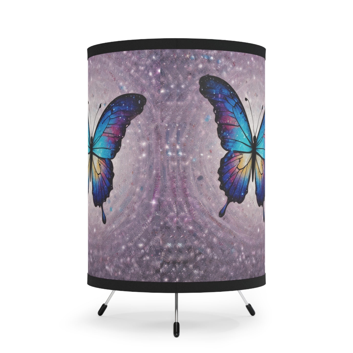 Tripod Lamp - Glitter Butterfly Design