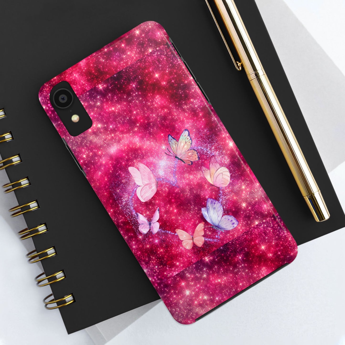 Butterfly Heart Tough Phone Cases - Vimentins Day Sparkly Design