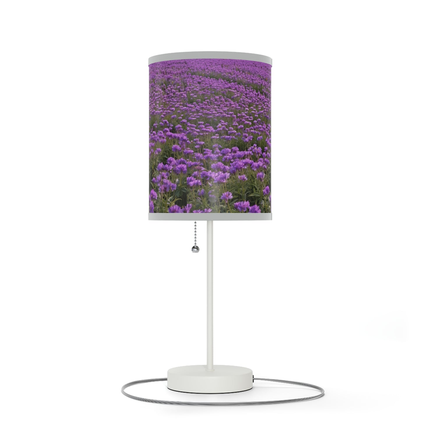 Purple Floral Table Lamp, Decorative Lighting, Home Decor, Bedroom Accessory, Gift for Her, Living Room Style