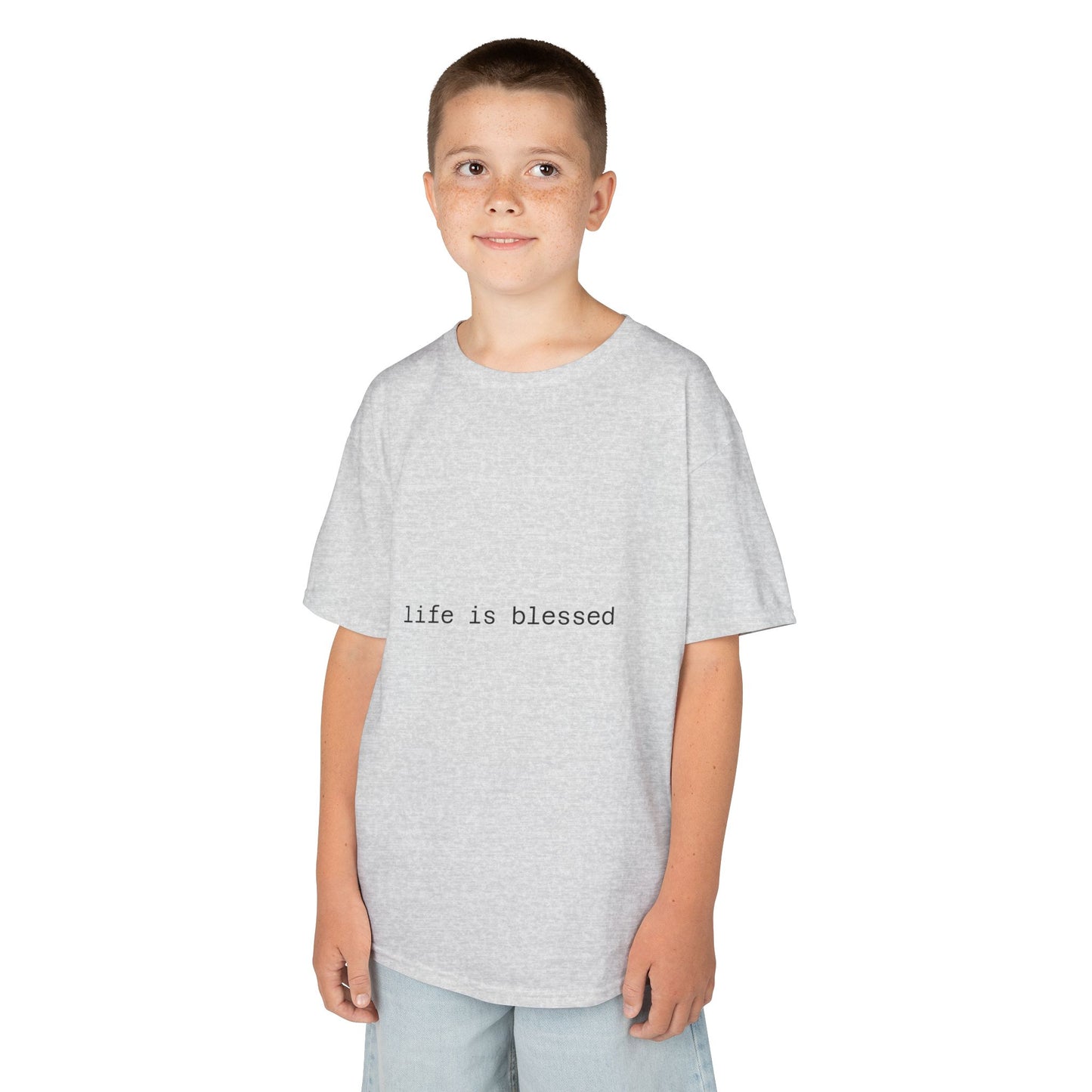 Blessed Kids Tee with Angel Wings