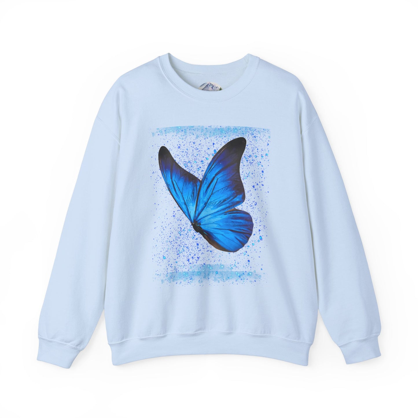 Sparkle Blue Butterfly Unisex Sweatshirt - Heavy Blend Crewneck