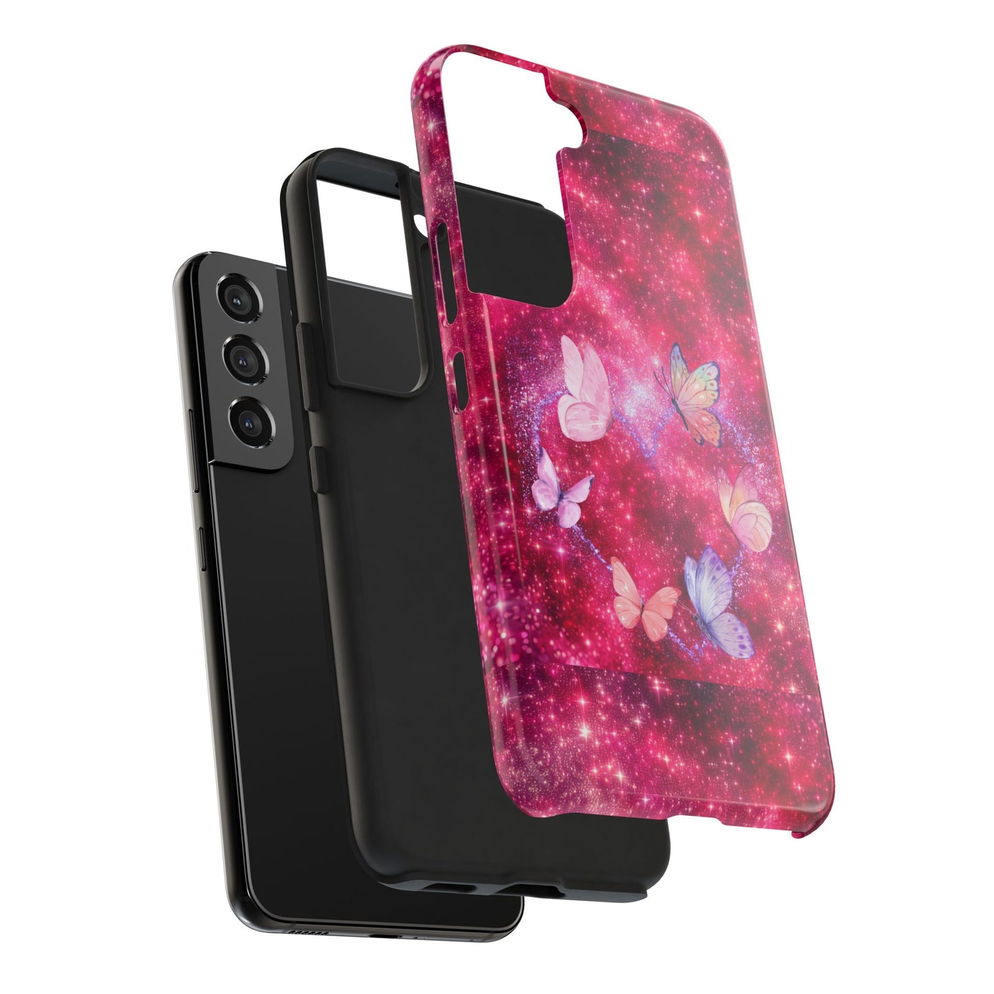 Butterfly Heart Tough Phone Cases - Vimentins Day Sparkly Design