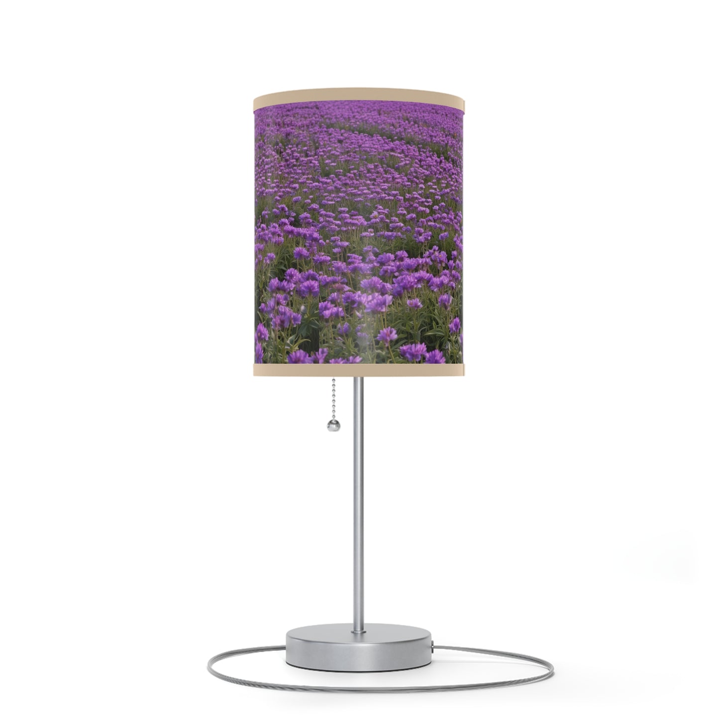 Purple Floral Table Lamp, Decorative Lighting, Home Decor, Bedroom Accessory, Gift for Her, Living Room Style