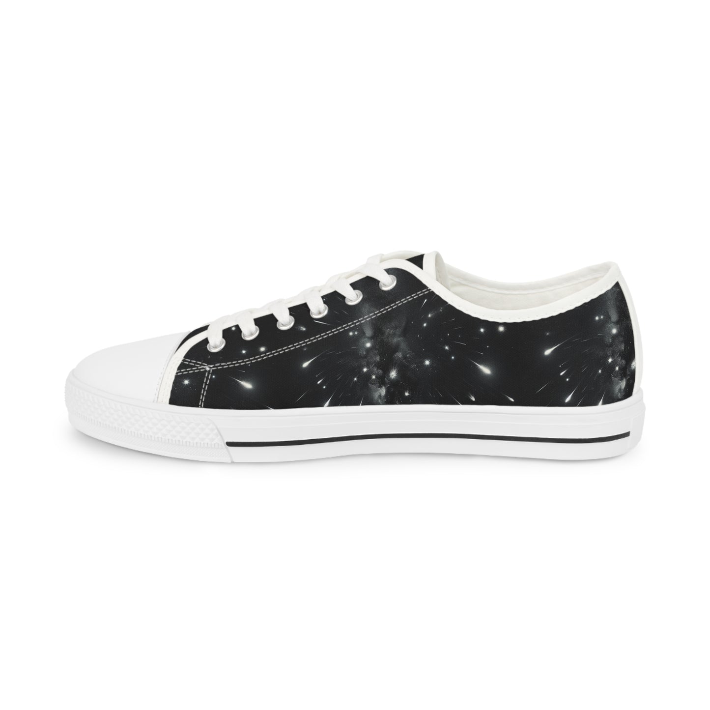 Cosmic Print Men's Low Top Sneakers - Trendy Casual Footwear for Space Lovers