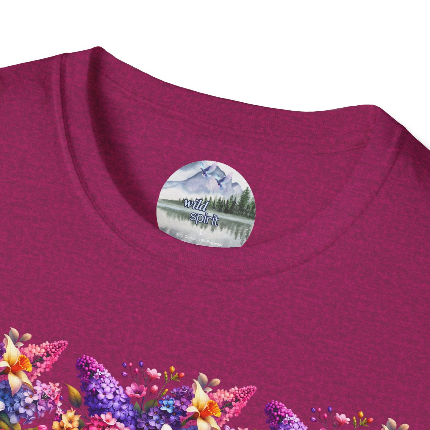Floral Pattern Unisex Softstyle T-Shirt - Vibrant Spring Design
