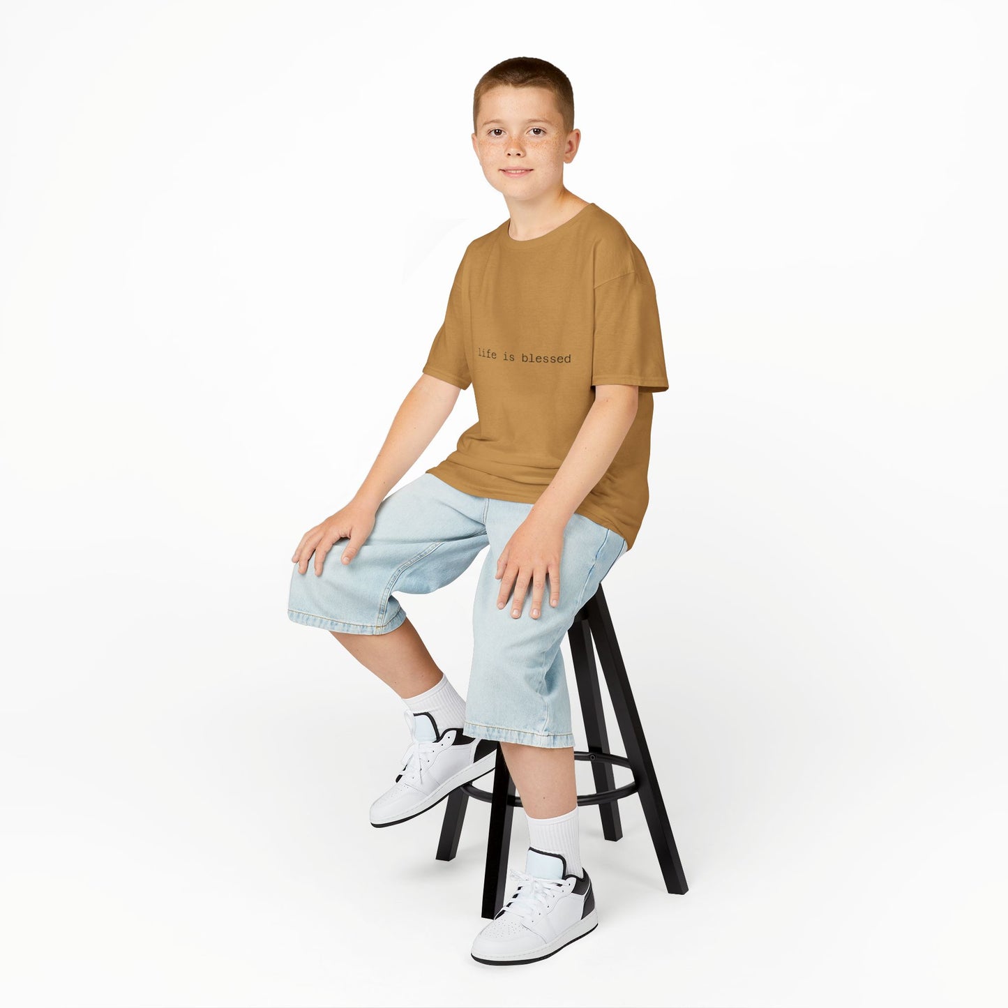 Blessed Kids Tee with Angel Wings