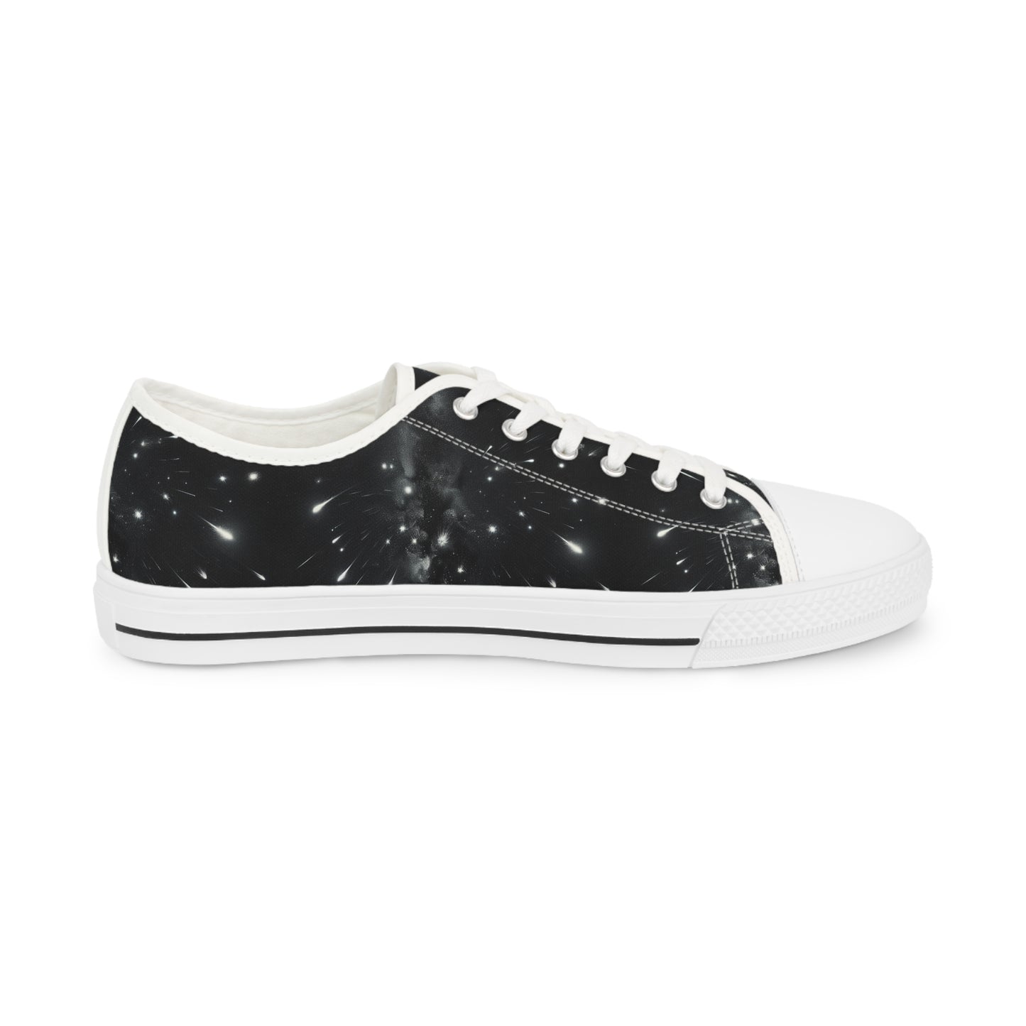 Cosmic Print Men's Low Top Sneakers - Trendy Casual Footwear for Space Lovers