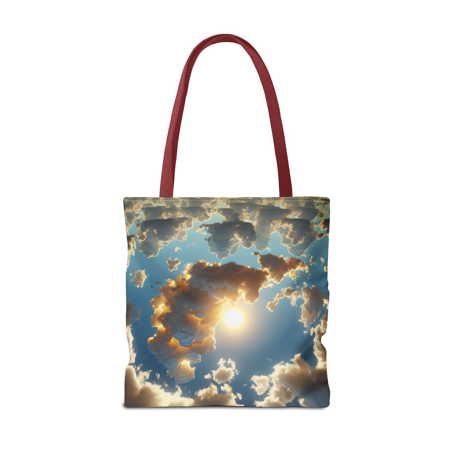 Religious Tote Bag with Flower Cross Design