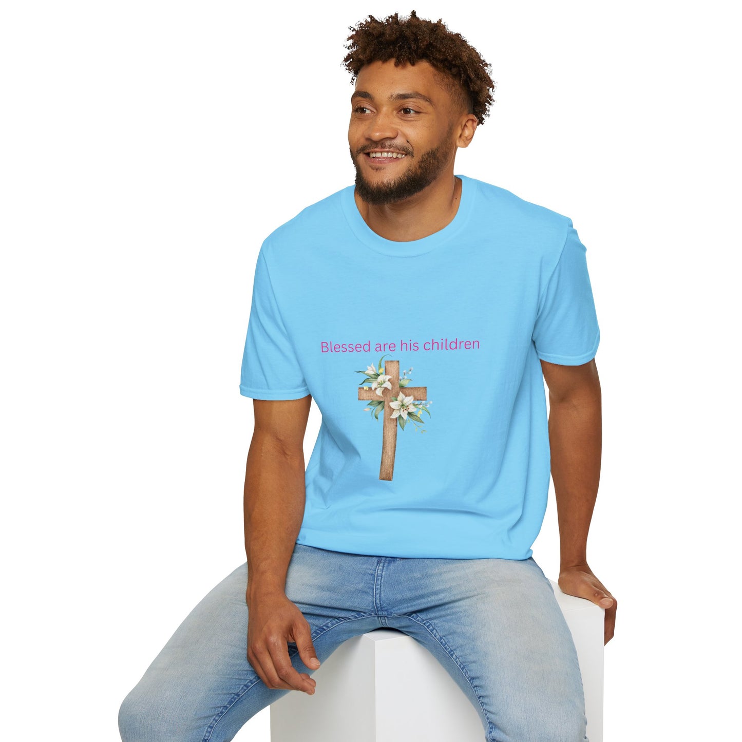 Blessed Are His Children Unisex Softstyle T-Shirt - Faith-Inspired Apparel