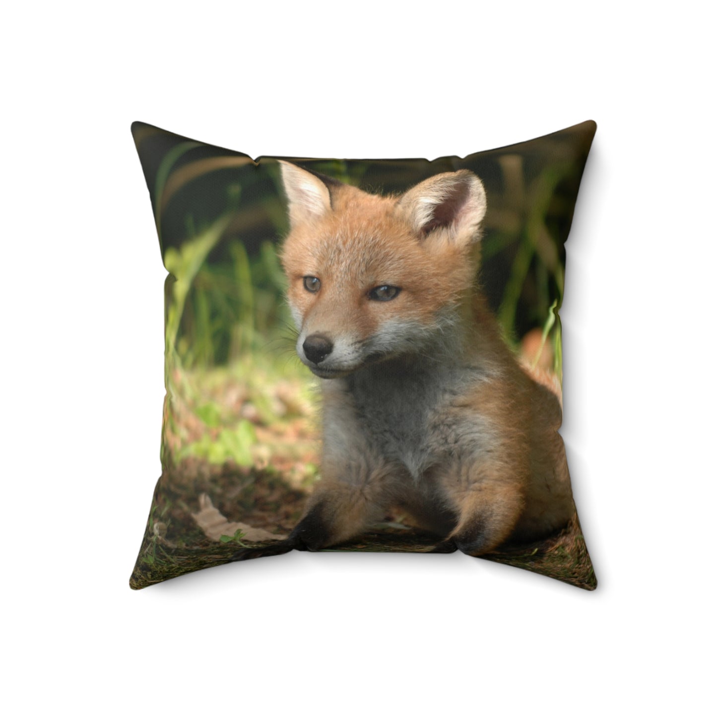 Cute Fox Spun Polyester Square Pillow - Cozy Home Decor