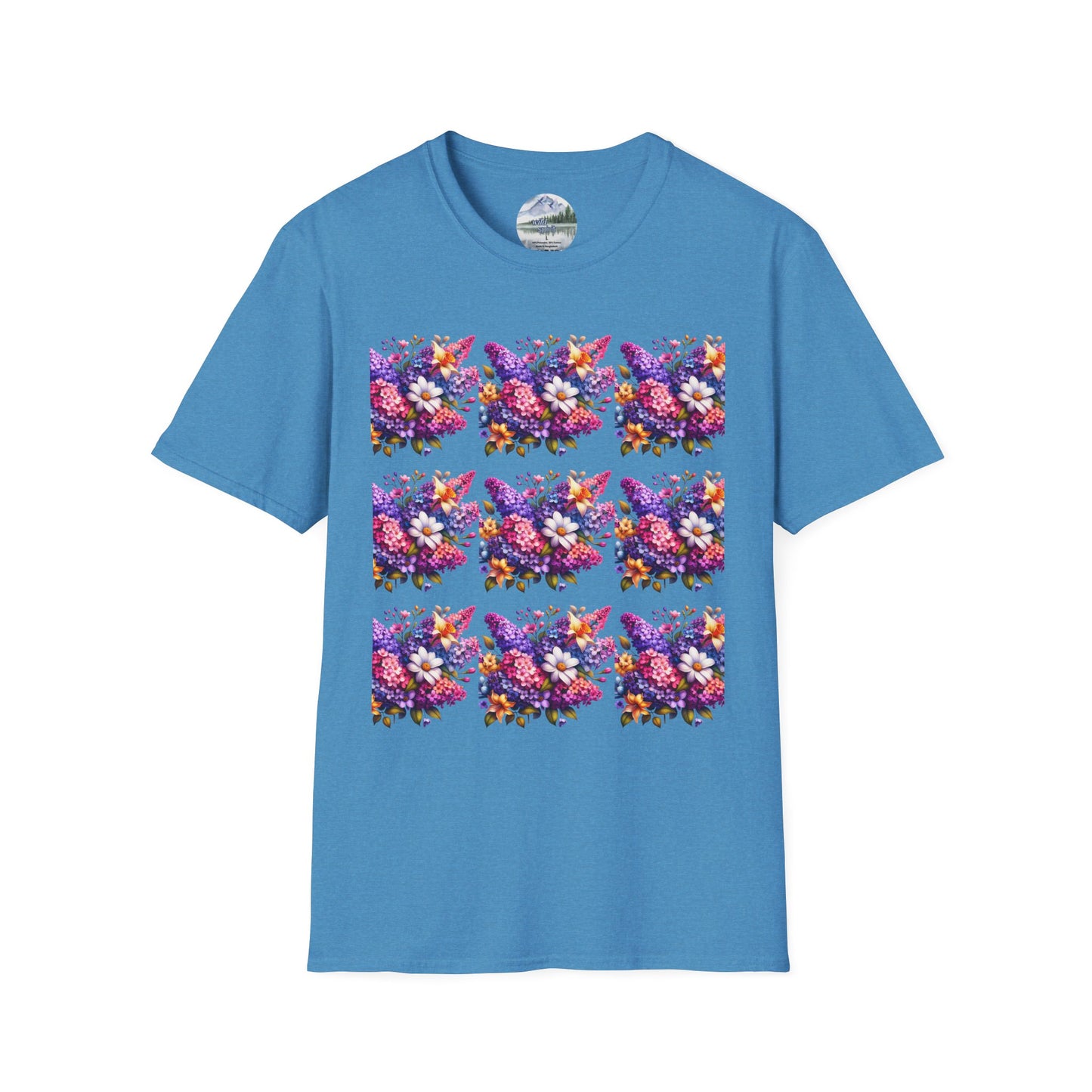 Floral Pattern Unisex Softstyle T-Shirt - Vibrant Spring Design