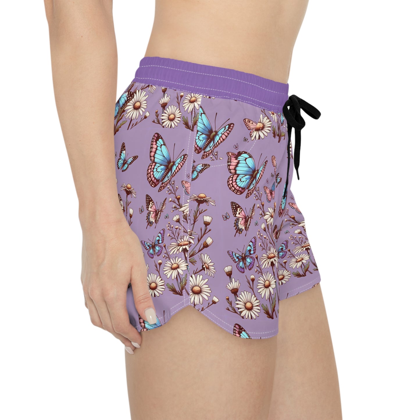 Butterfly Garden Women's Casual Shorts - Floral Print Summer Lounge Wear