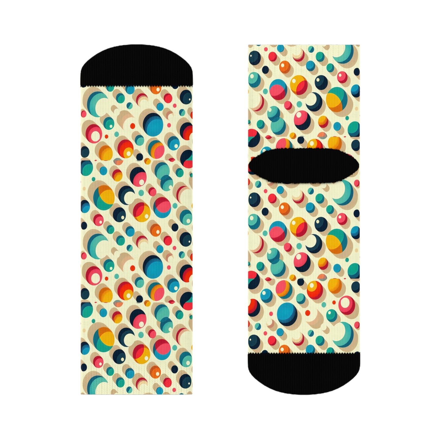 Colorful Polka Dot Crew Socks - Fun & Stylish Footwear for Everyday Wear
