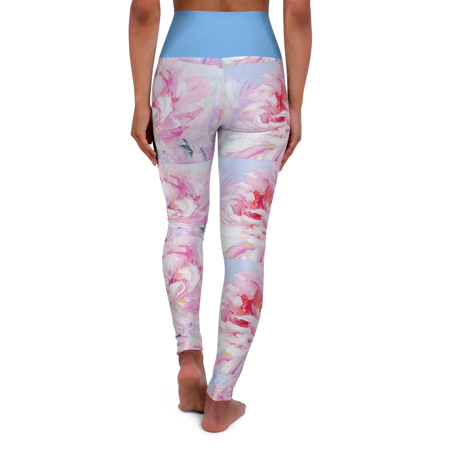 Floral High Waisted Yoga Leggings, Soft Stretch Leggings, Athleisure Tights, Summer Workout Gear, Fitness Gift for Her