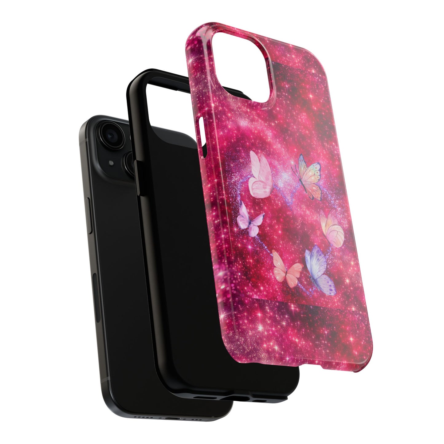 Butterfly Heart Tough Phone Cases - Vimentins Day Sparkly Design