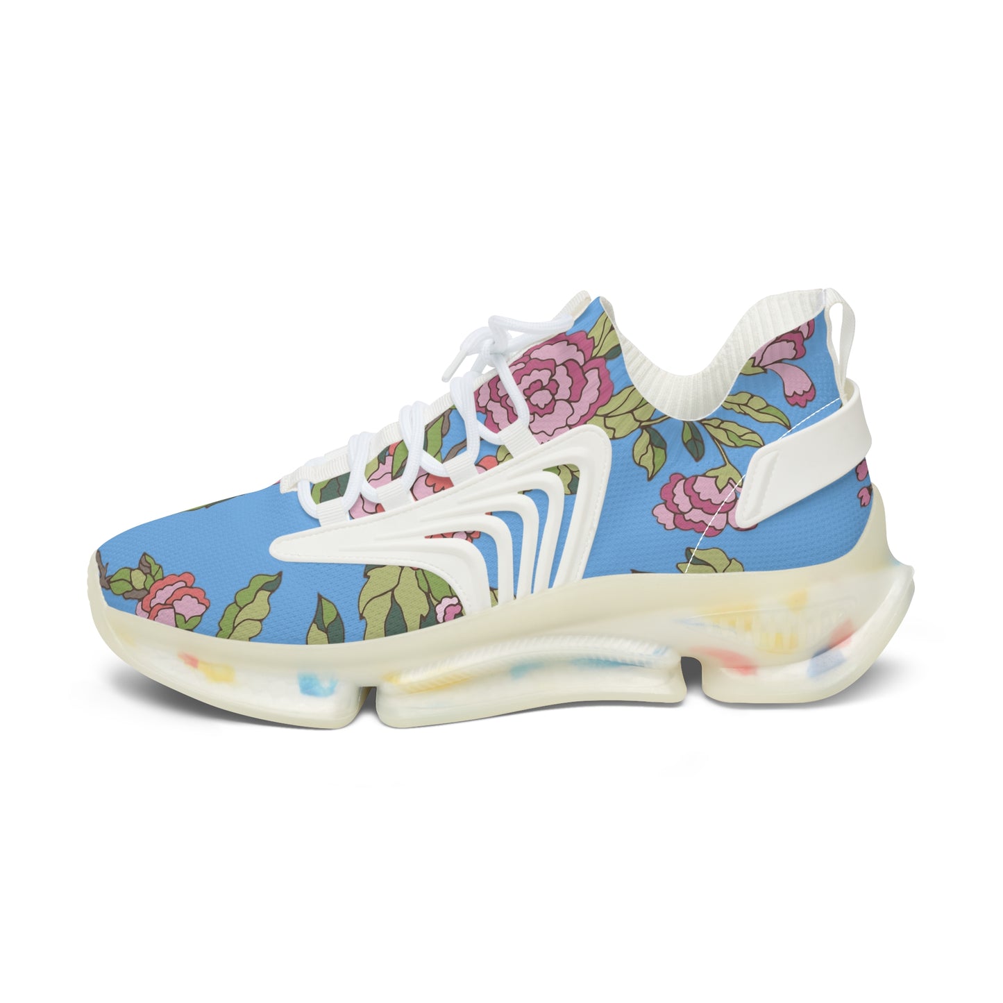 Floral Women's Mesh Sneakers | Lightweight Athletic Shoes, Fashion Sneakers, Casual Footwear, Spring Style, Gift for Her