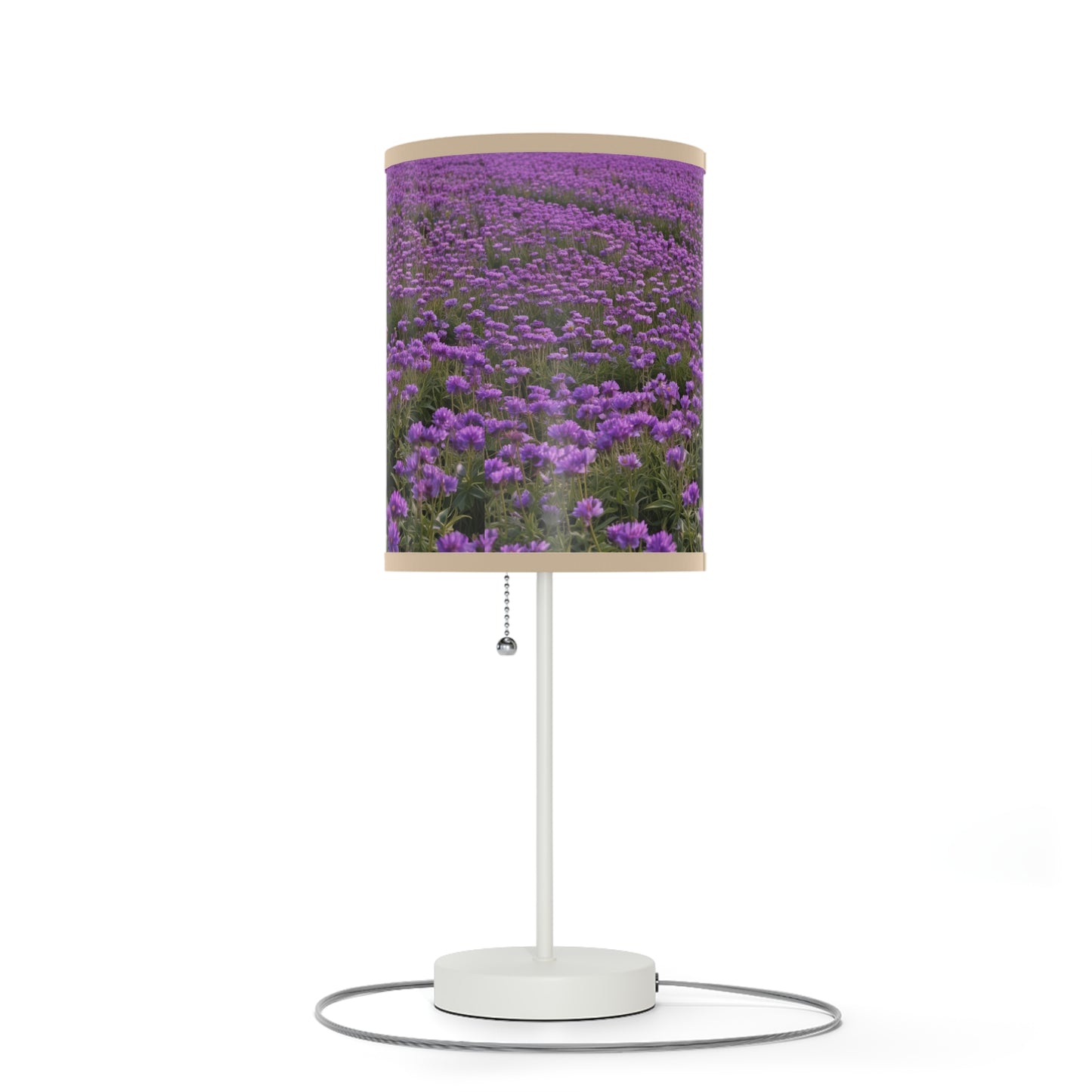 Purple Floral Table Lamp, Decorative Lighting, Home Decor, Bedroom Accessory, Gift for Her, Living Room Style
