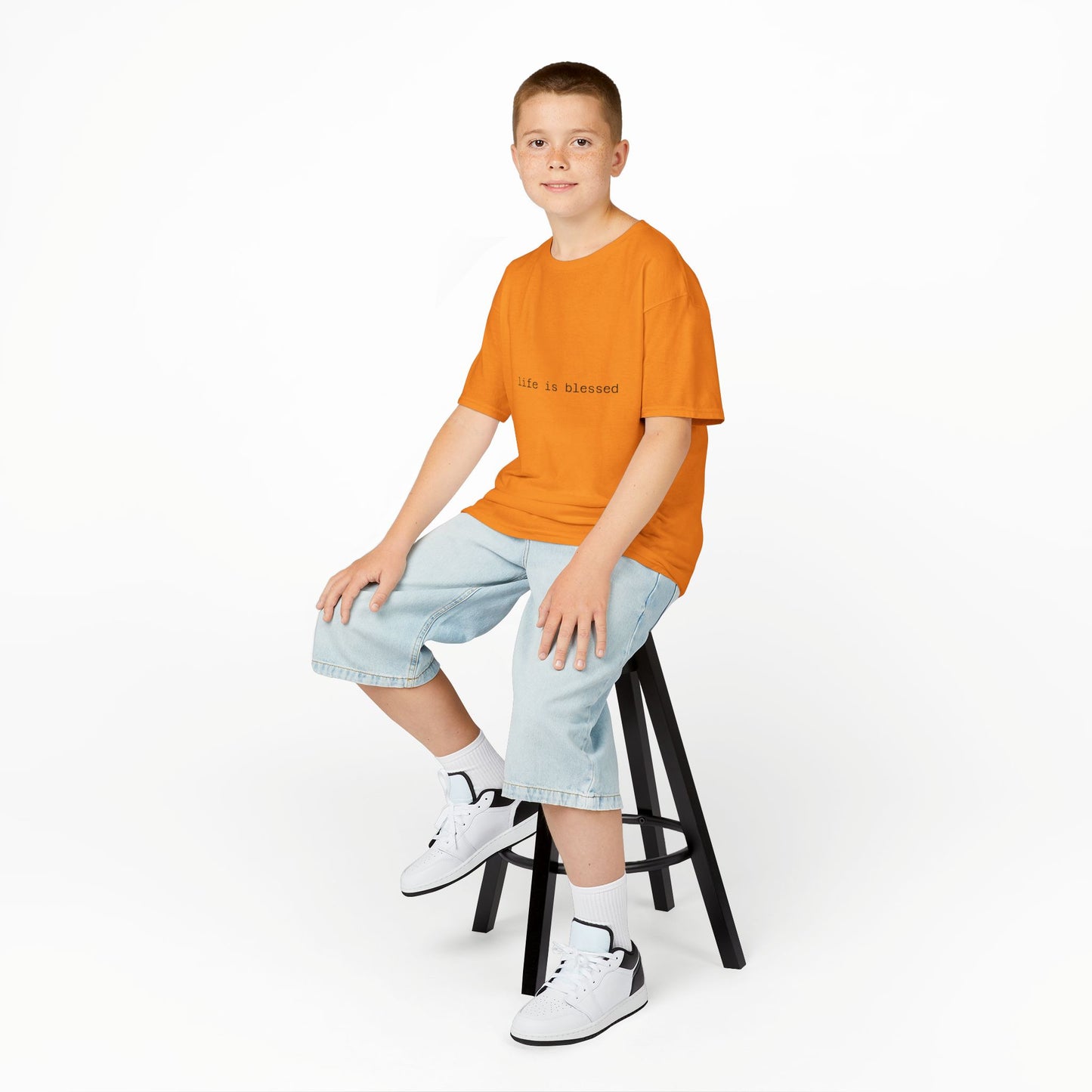 Blessed Kids Tee with Angel Wings