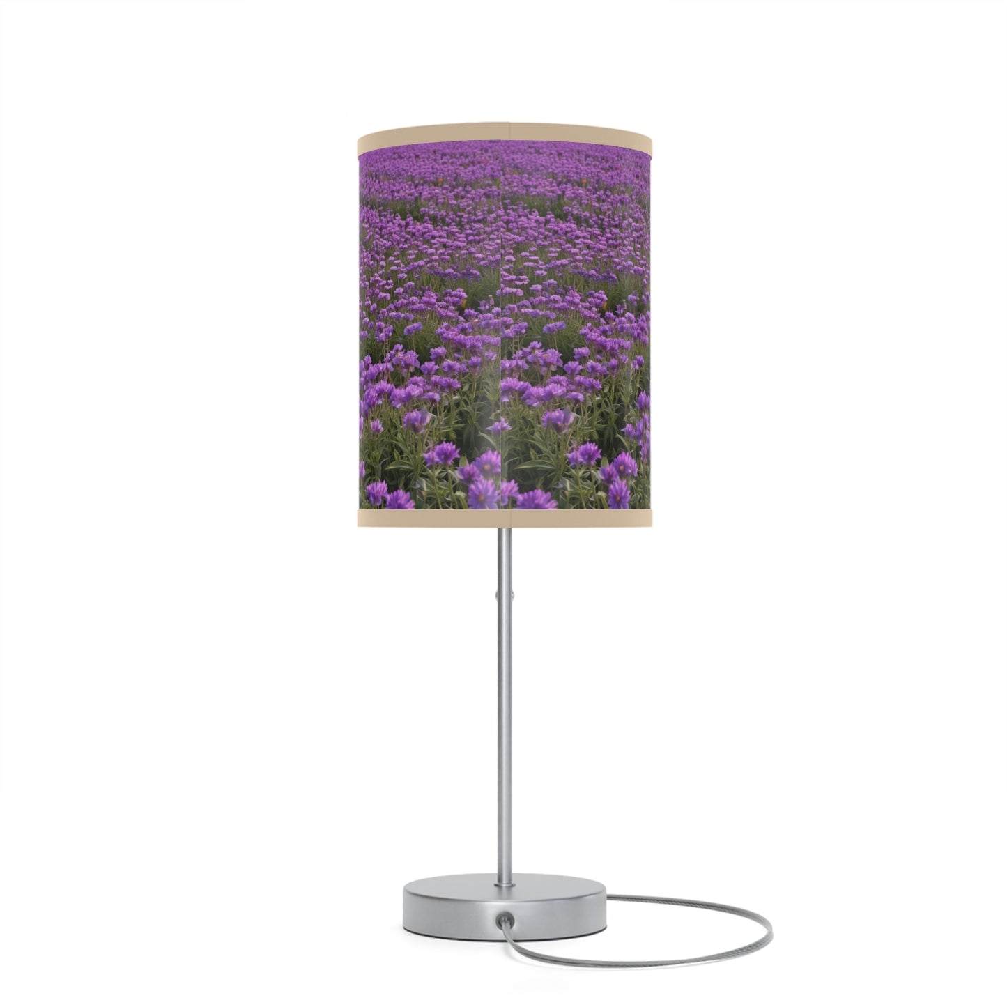 Purple Floral Table Lamp, Decorative Lighting, Home Decor, Bedroom Accessory, Gift for Her, Living Room Style