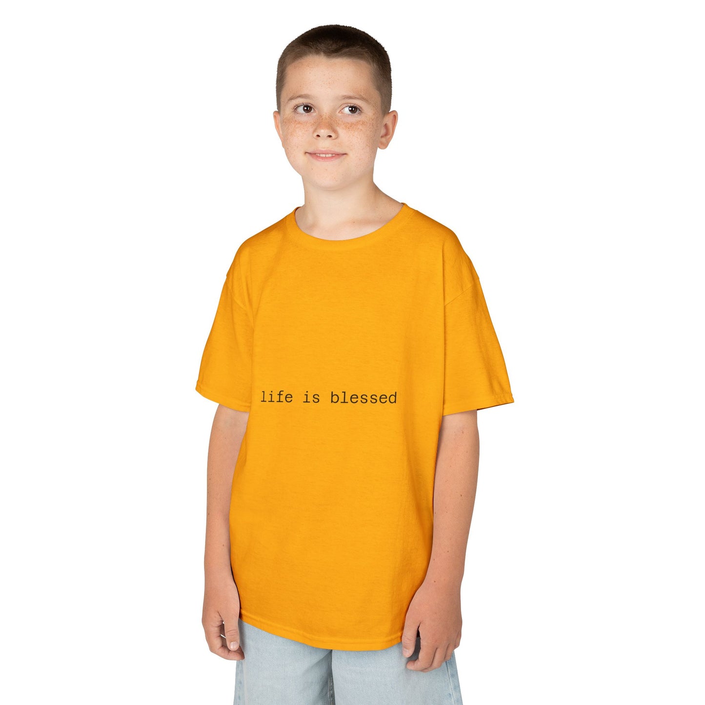 Blessed Kids Tee with Angel Wings
