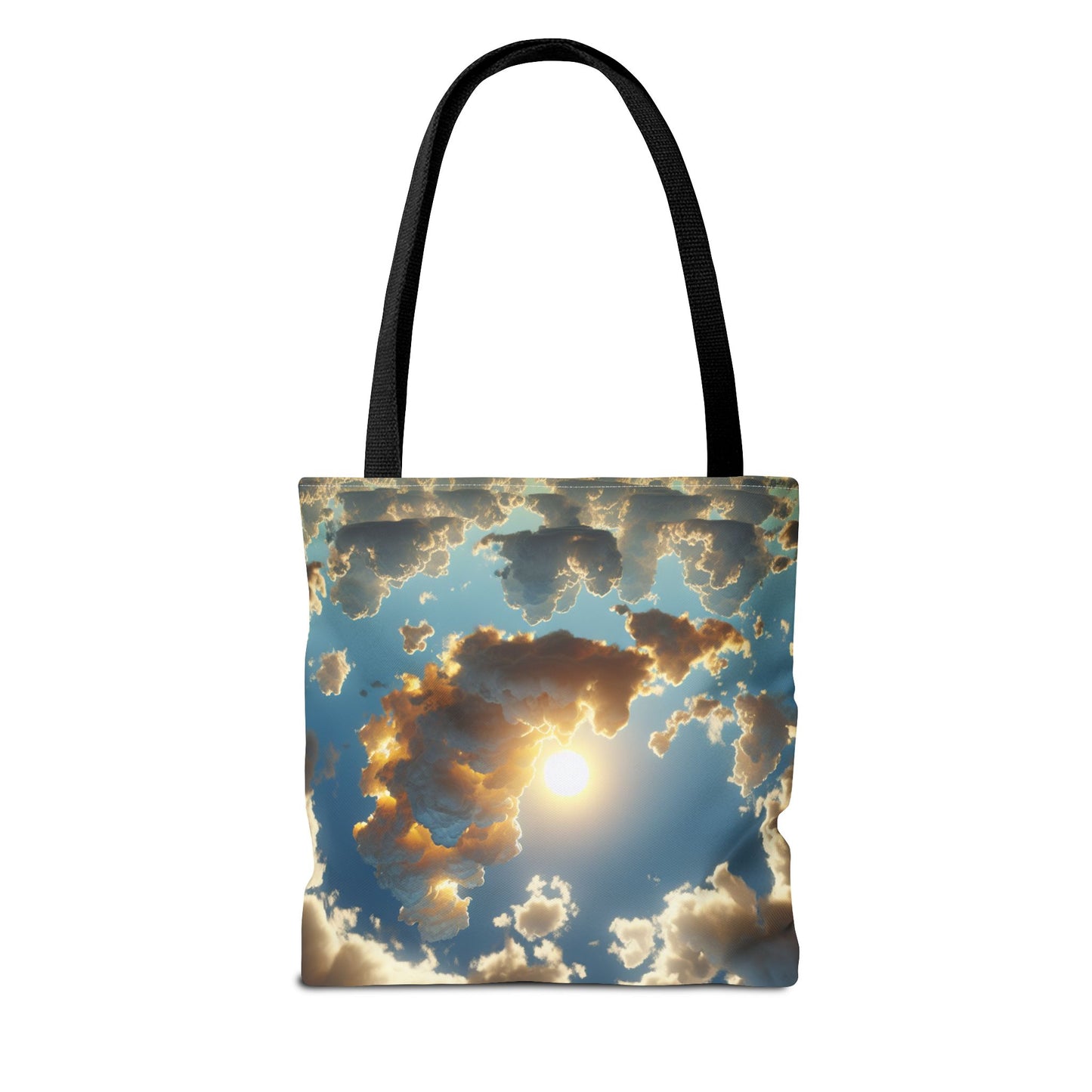 Religious Tote Bag with Flower Cross Design