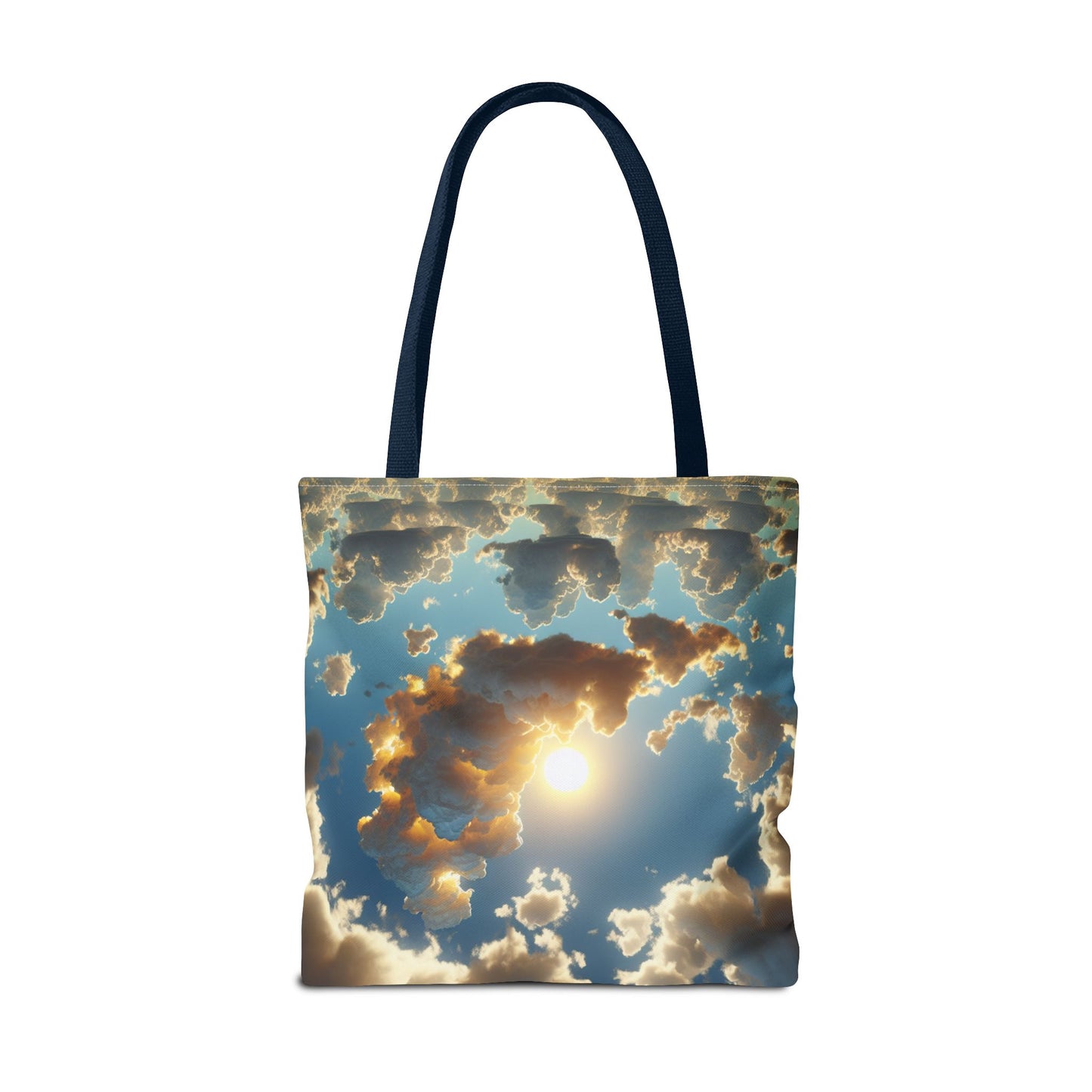 Religious Tote Bag with Flower Cross Design