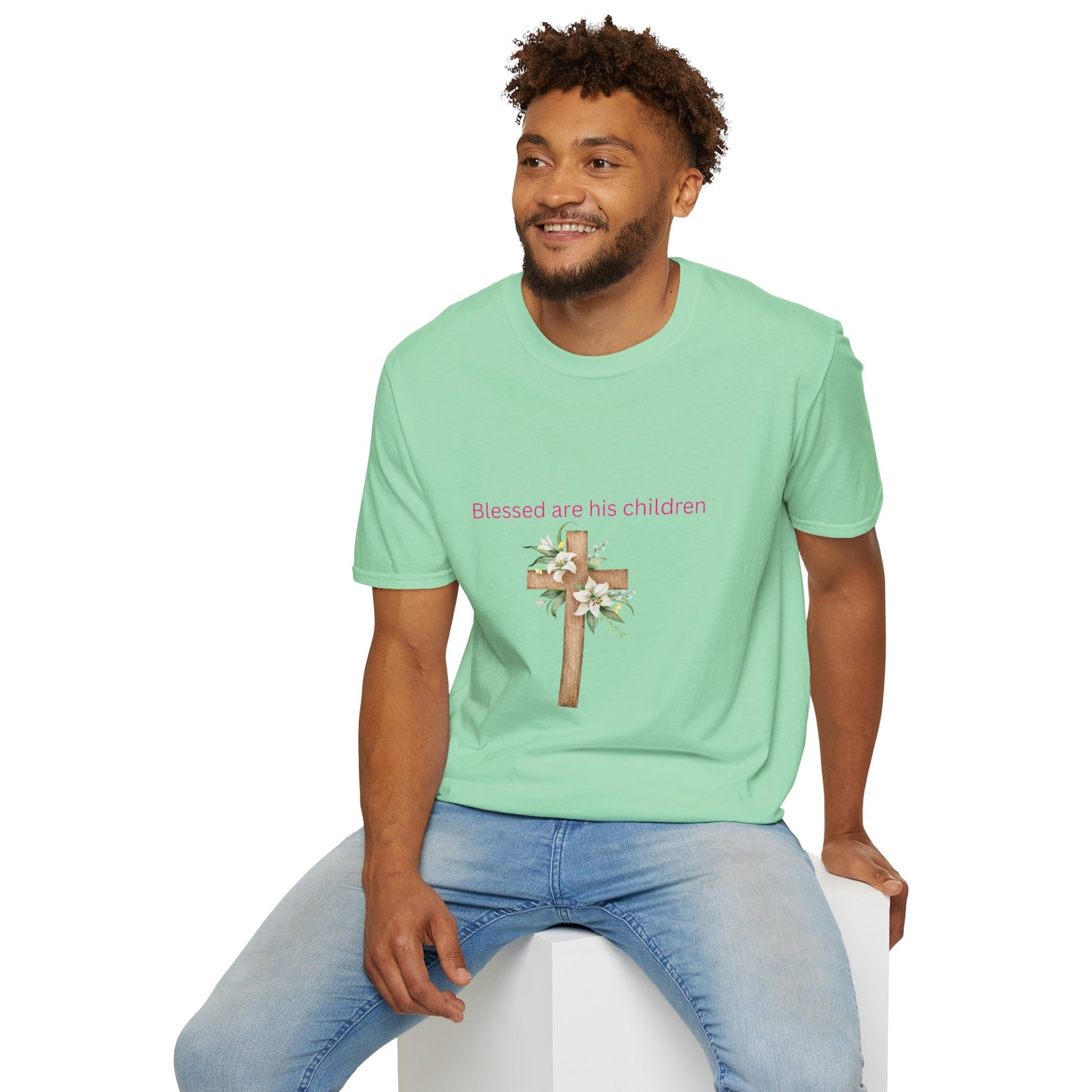 Blessed Are His Children Unisex Softstyle T-Shirt - Faith-Inspired Apparel