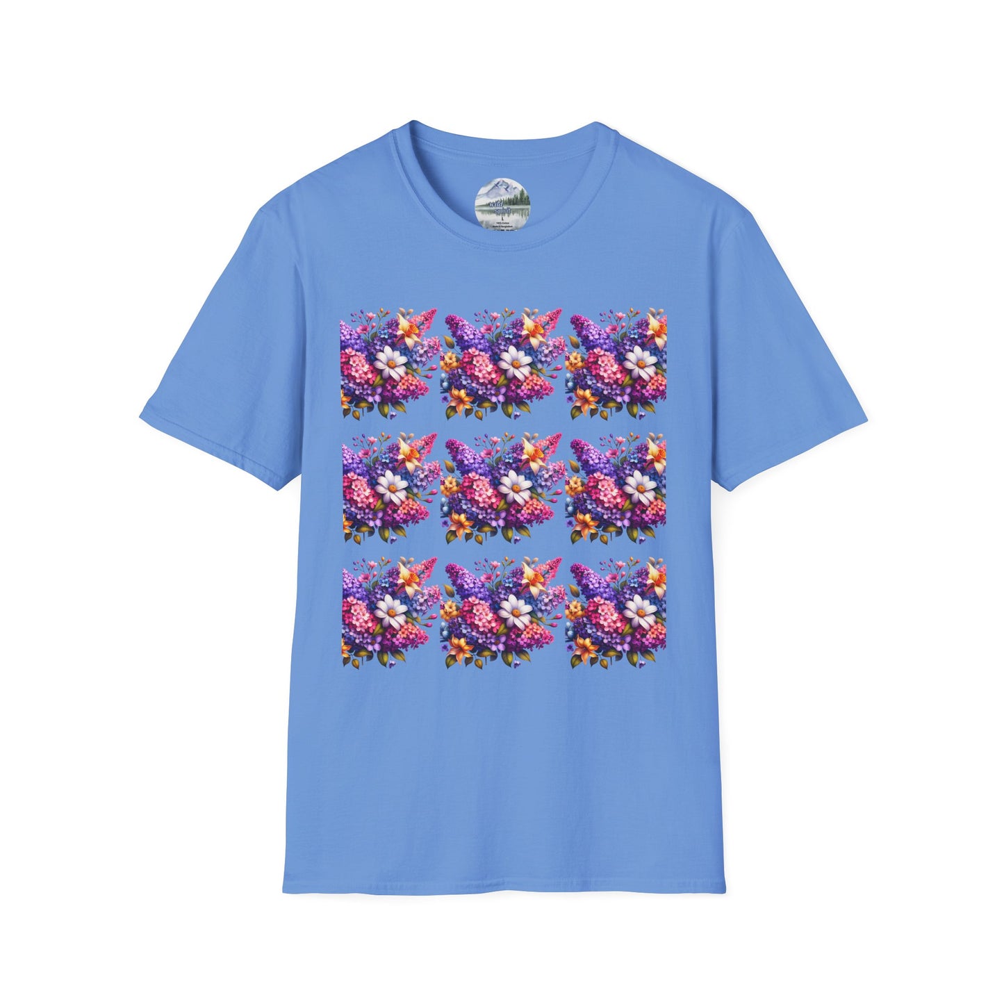 Floral Pattern Unisex Softstyle T-Shirt - Vibrant Spring Design