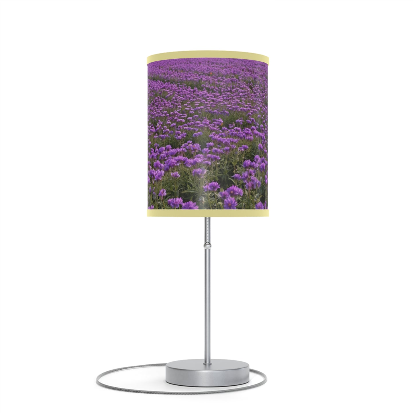 Purple Floral Table Lamp, Decorative Lighting, Home Decor, Bedroom Accessory, Gift for Her, Living Room Style