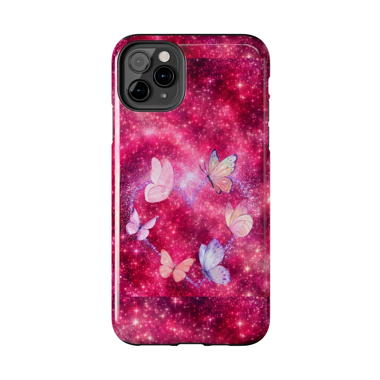 Butterfly Heart Tough Phone Cases - Vimentins Day Sparkly Design