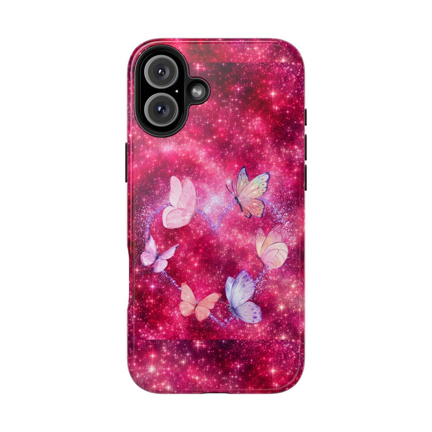 Butterfly Heart Tough Phone Cases - Vimentins Day Sparkly Design