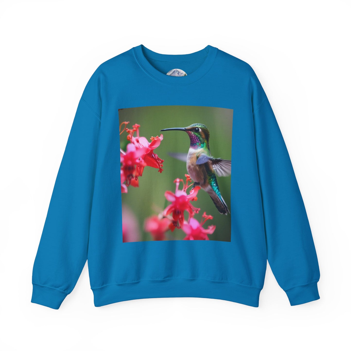 Fly free hummingbird & floral crewneck sweatshirt