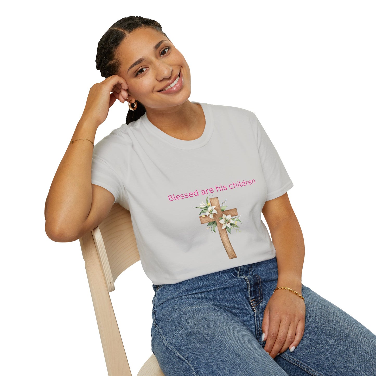 Blessed Are His Children Unisex Softstyle T-Shirt - Faith-Inspired Apparel