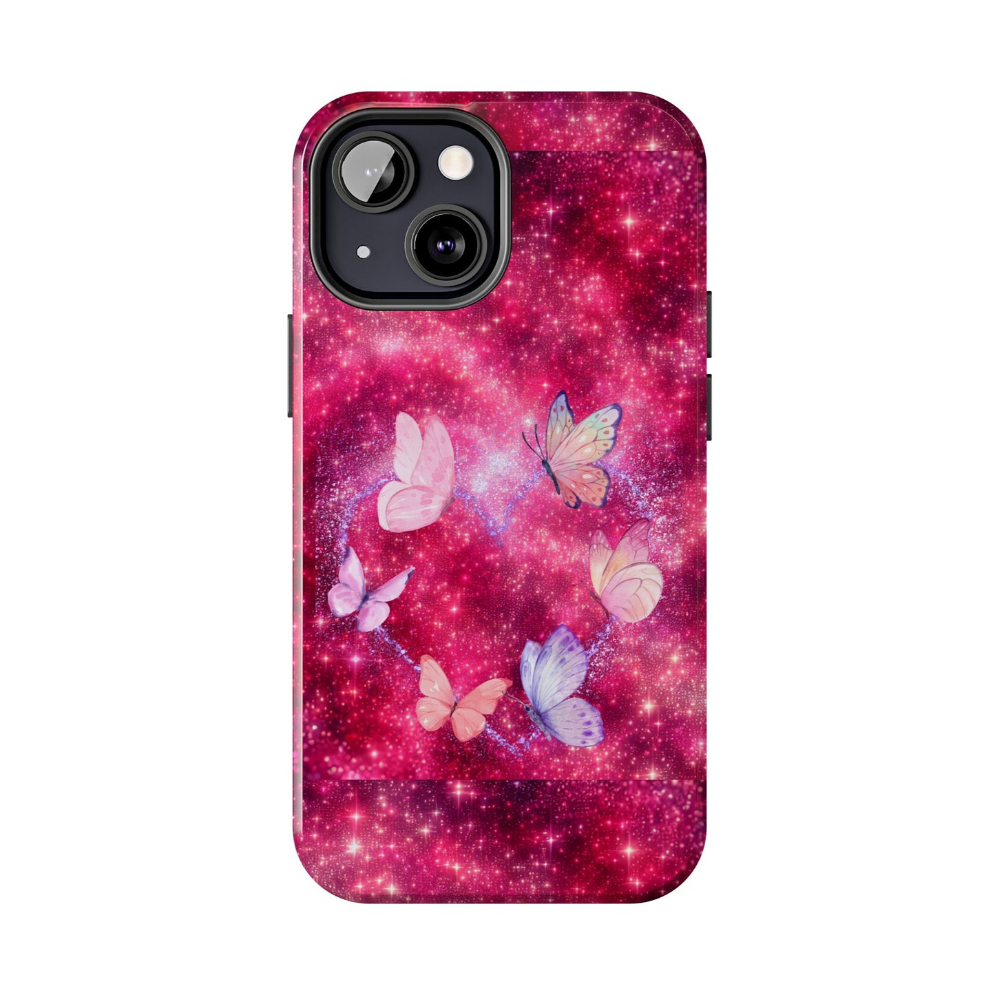 Butterfly Heart Tough Phone Cases - Vimentins Day Sparkly Design