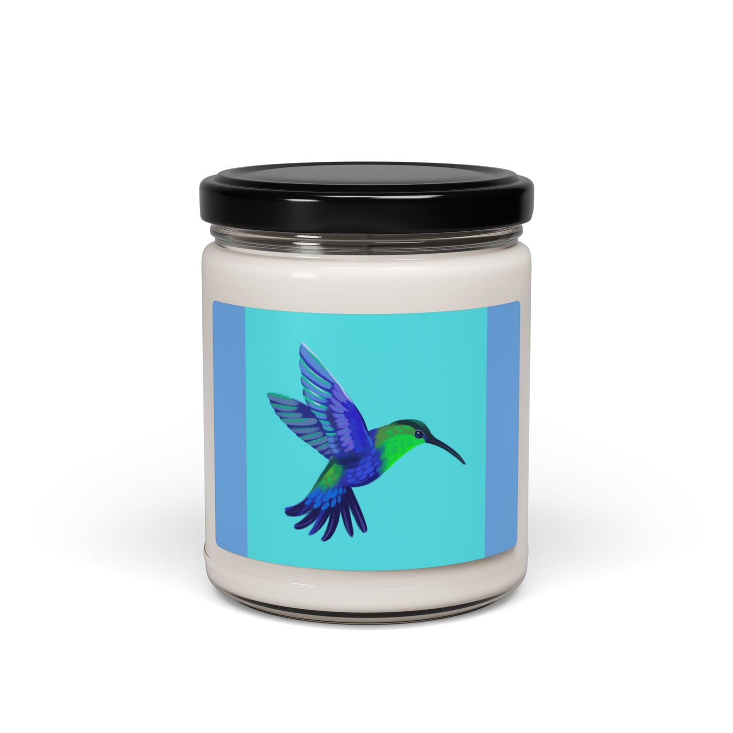 Vibrant Hummingbird Scented Soy Candle - 9oz, Eco-Friendly Fragrance for Relaxation & Home Decor
