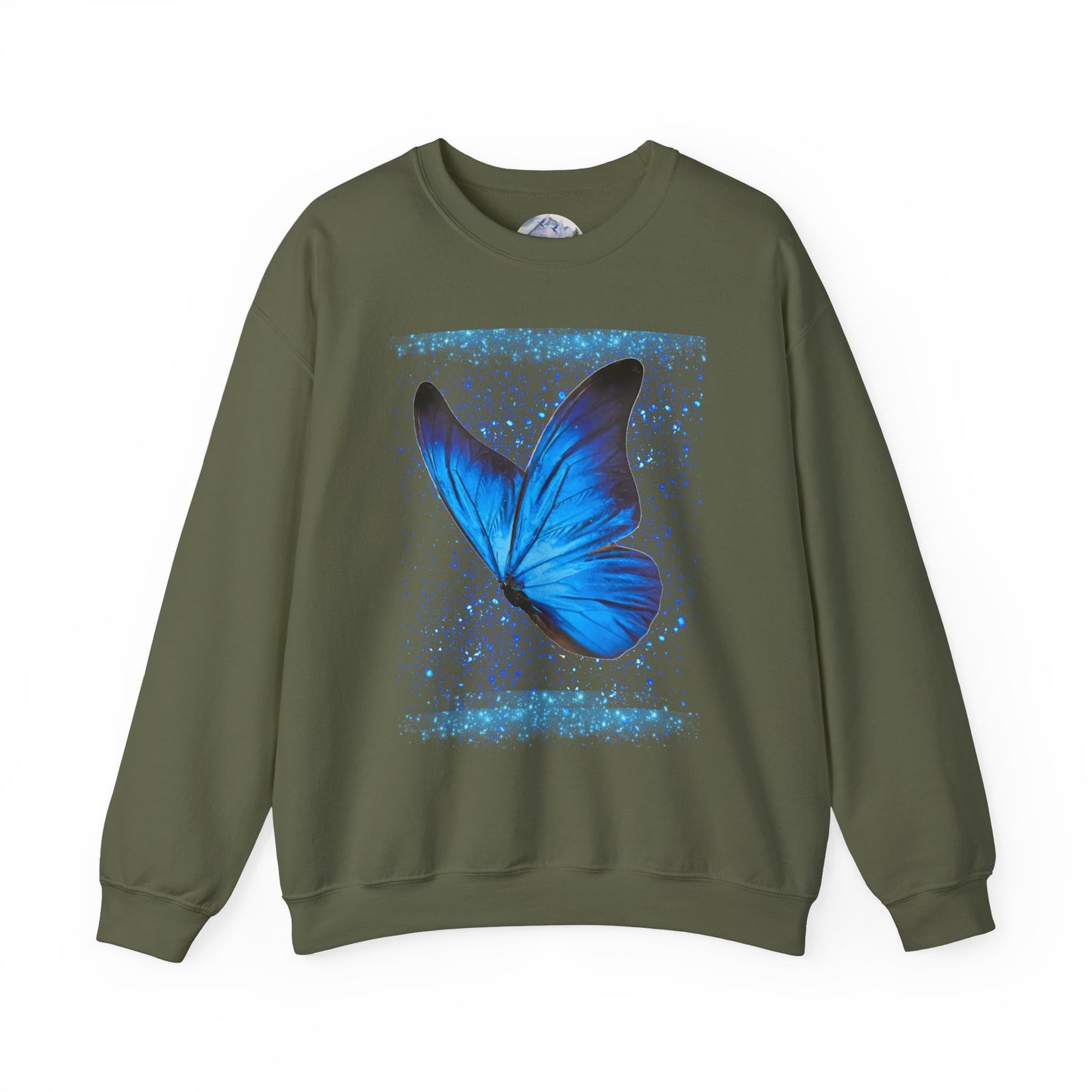 Sparkle Blue Butterfly Unisex Sweatshirt - Heavy Blend Crewneck