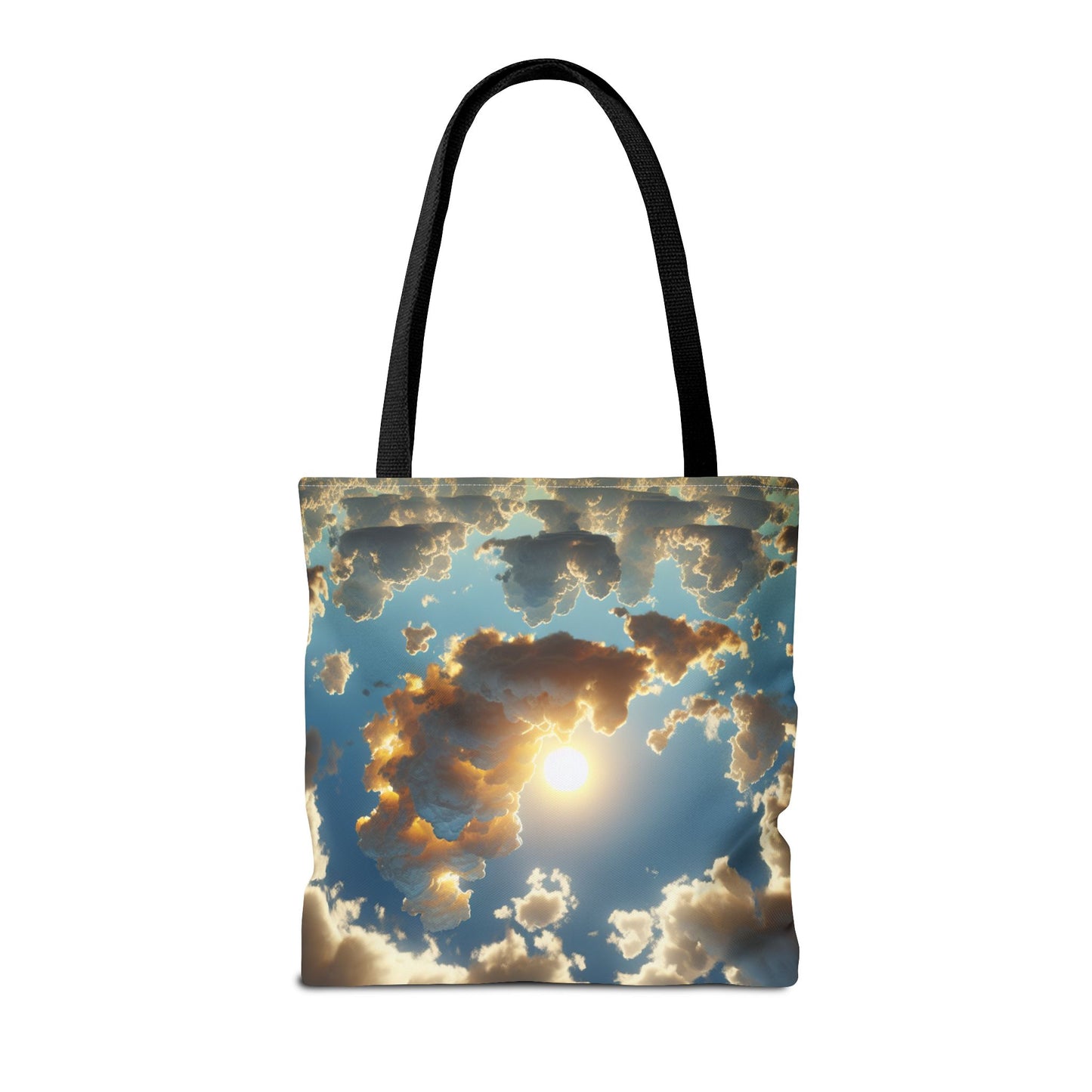 Religious Tote Bag with Flower Cross Design