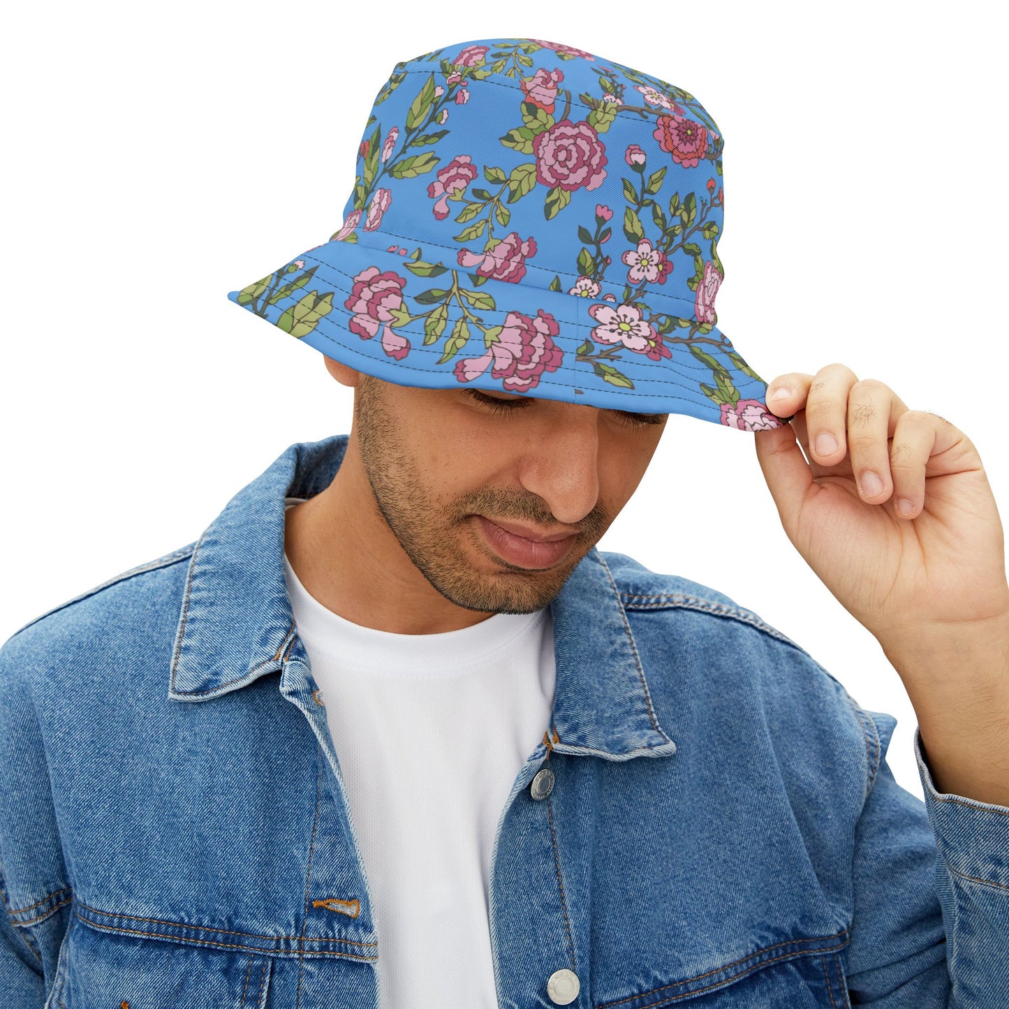Floral Bucket Hat - AOP, Summer Accessory, Outdoor Fashion, Boho Style, Gift for Her, Beach Hat, Festival Wear