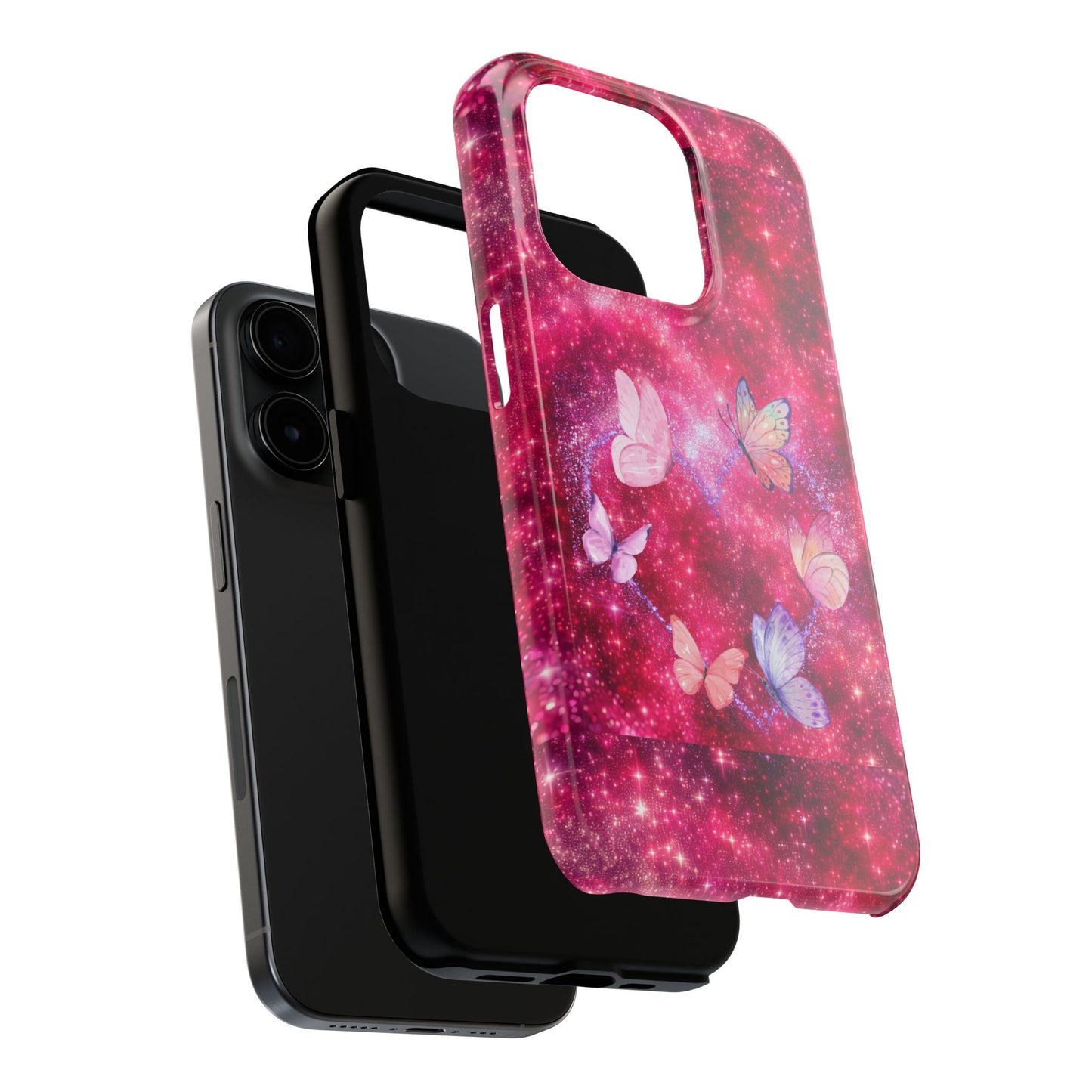 Butterfly Heart Tough Phone Cases - Vimentins Day Sparkly Design