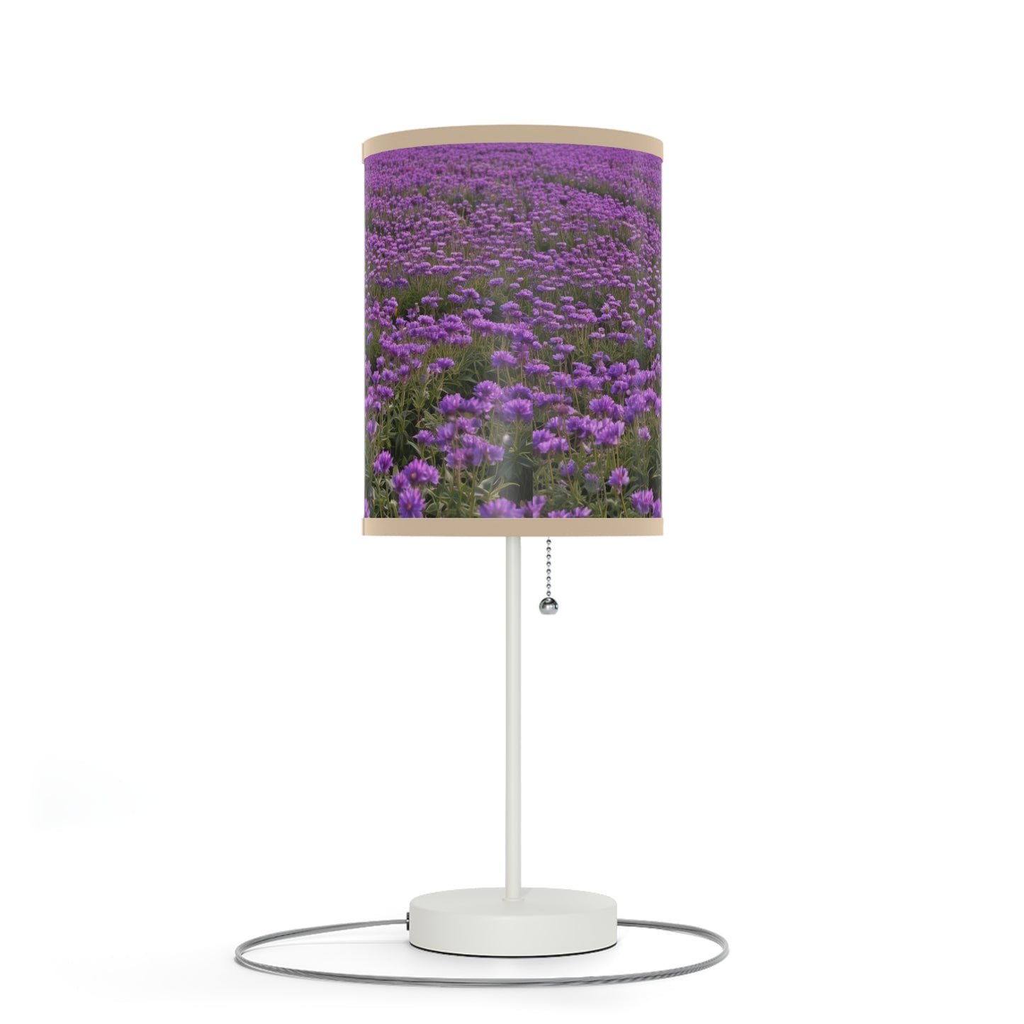 Purple Floral Table Lamp, Decorative Lighting, Home Decor, Bedroom Accessory, Gift for Her, Living Room Style