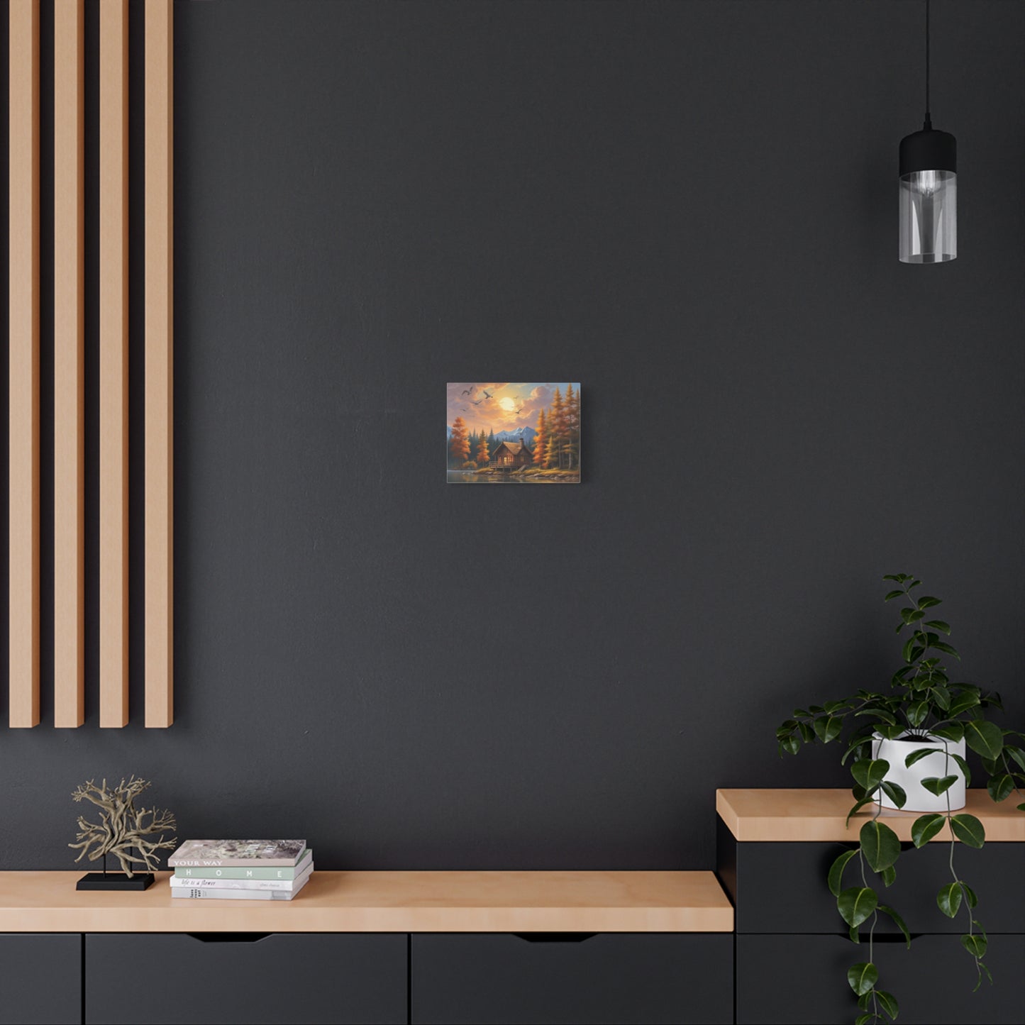 Canvas Wall Art Cabin by the Lake