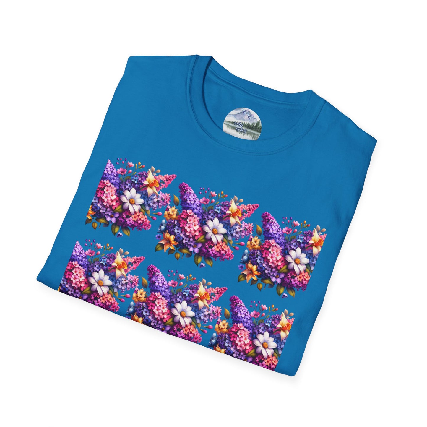 Floral Pattern Unisex Softstyle T-Shirt - Vibrant Spring Design