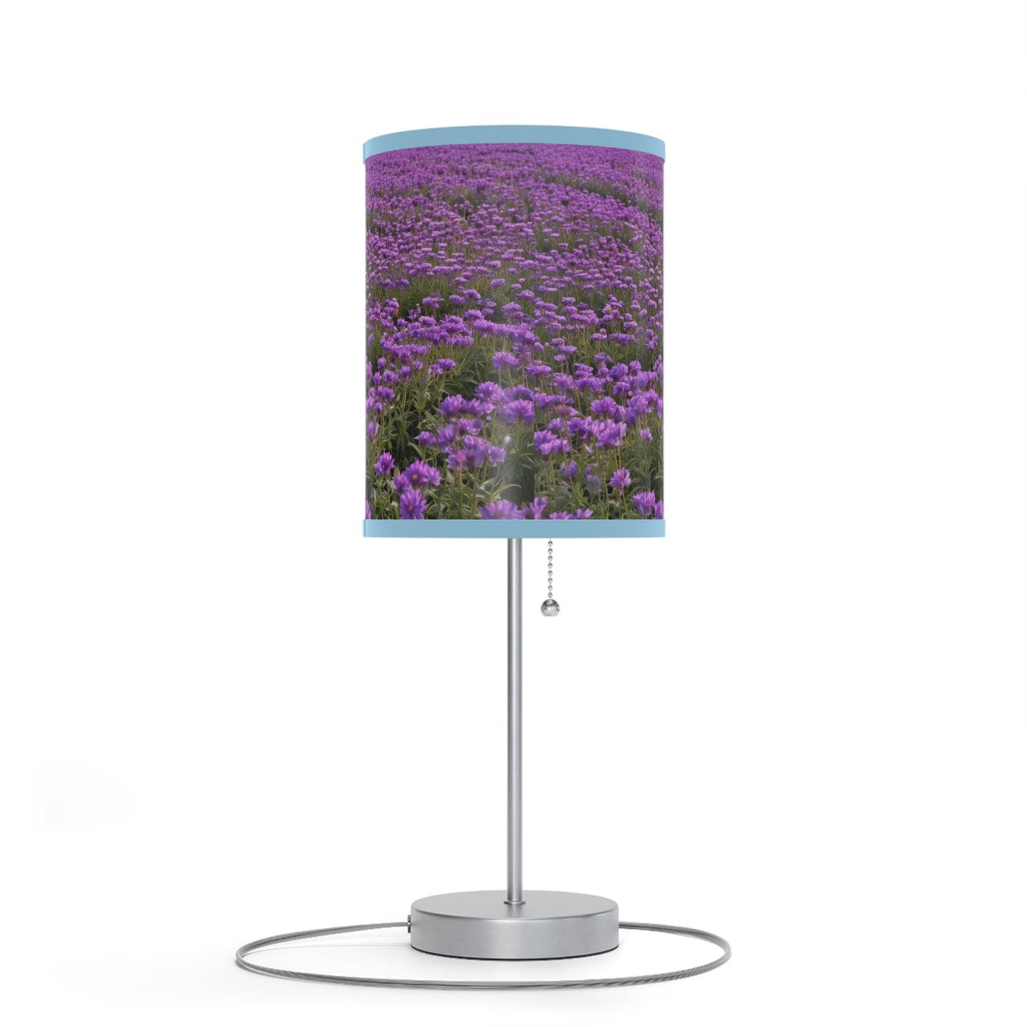 Purple Floral Table Lamp, Decorative Lighting, Home Decor, Bedroom Accessory, Gift for Her, Living Room Style