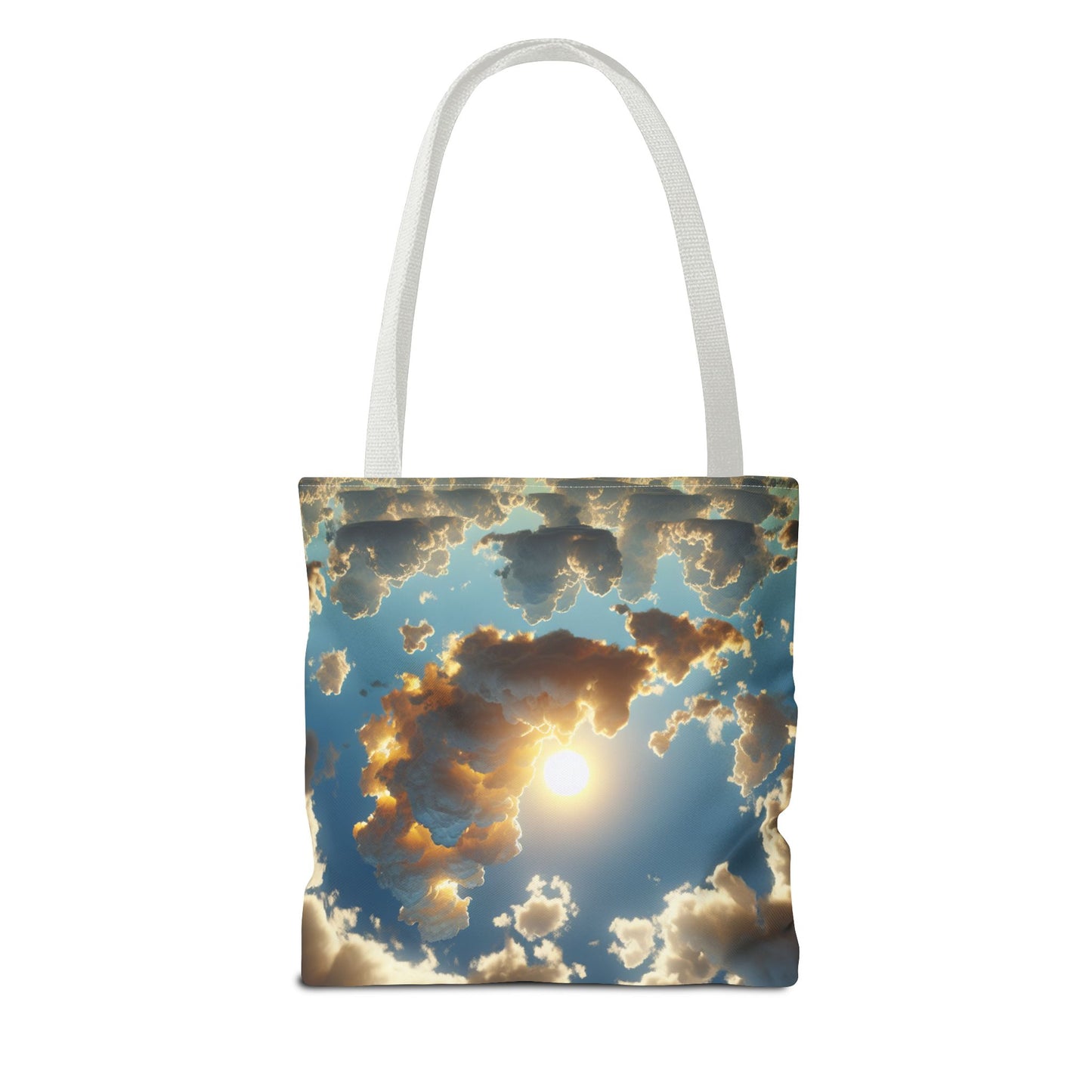 Religious Tote Bag with Flower Cross Design